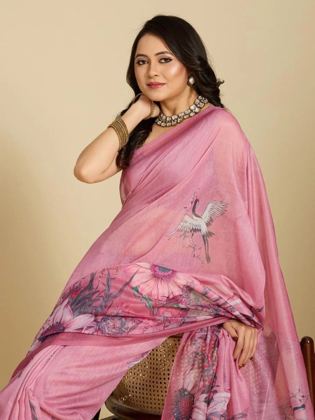 Moda Rapido Floral Designer Saree thumbnail 6