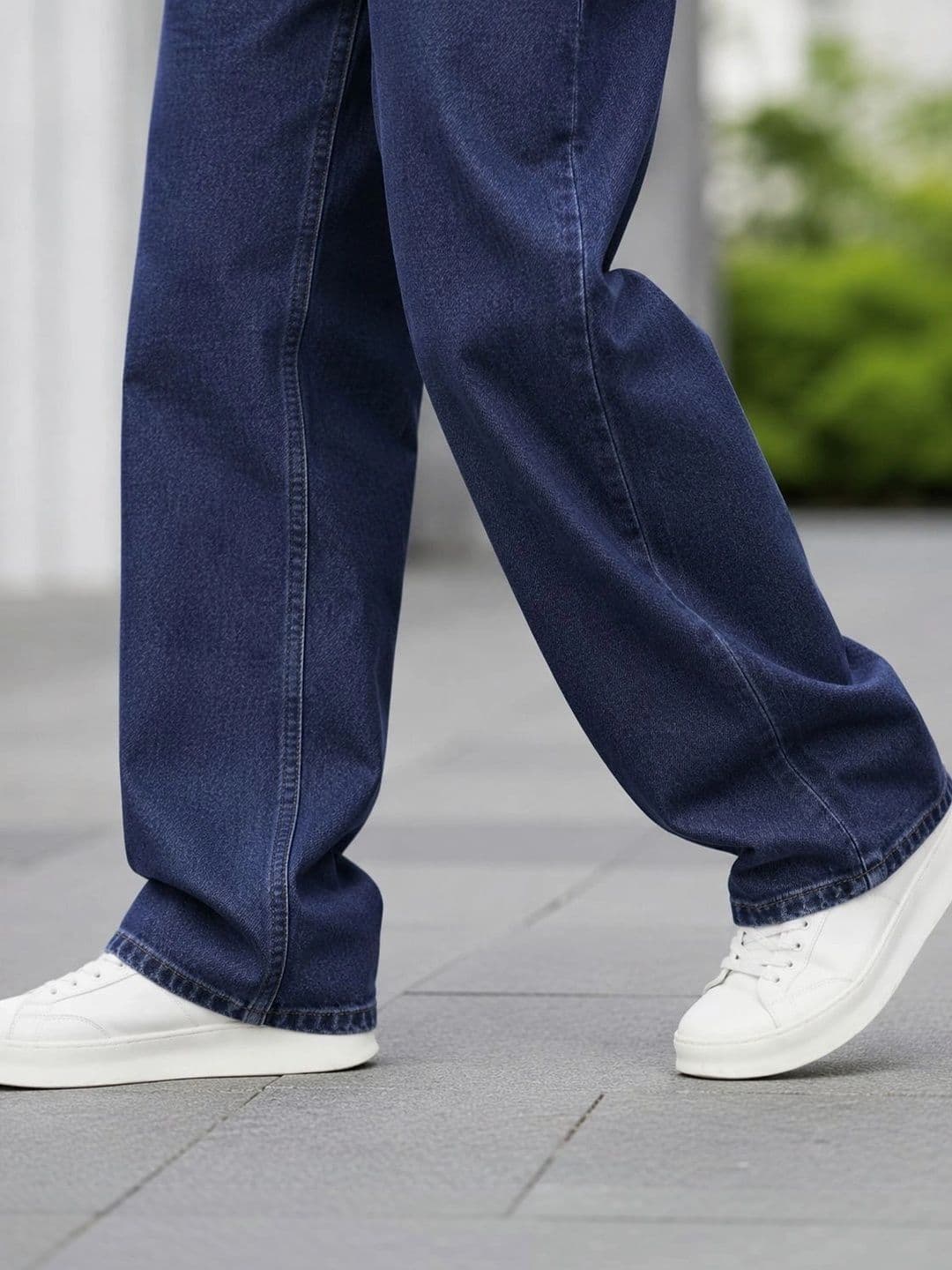 BREXX Men Wide Leg Mid-Rise Stretchable Jeans thumbnail 6