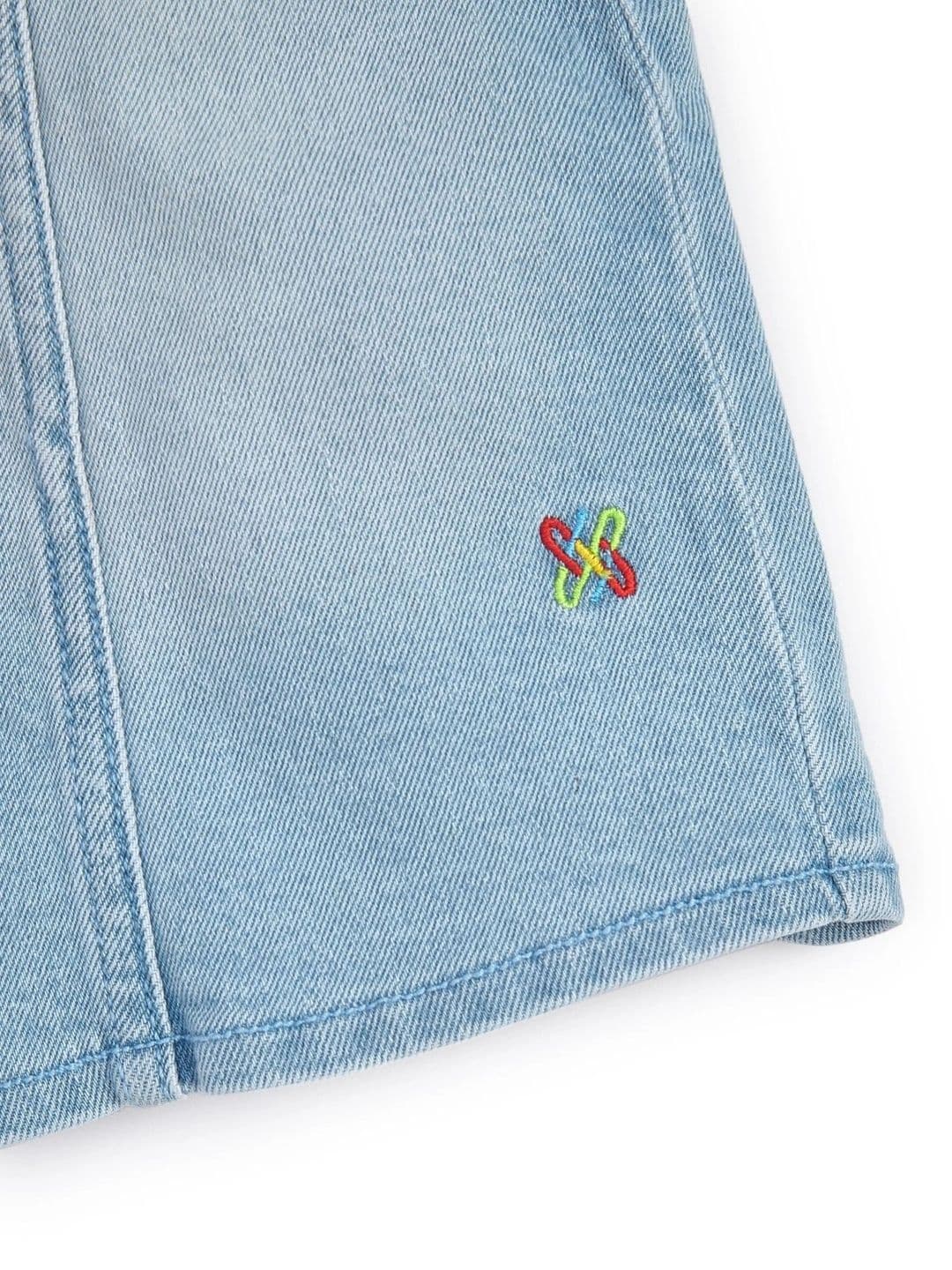 Knit N Knot Girls Denim Indigo Above Knee A-Line Skirt thumbnail 5