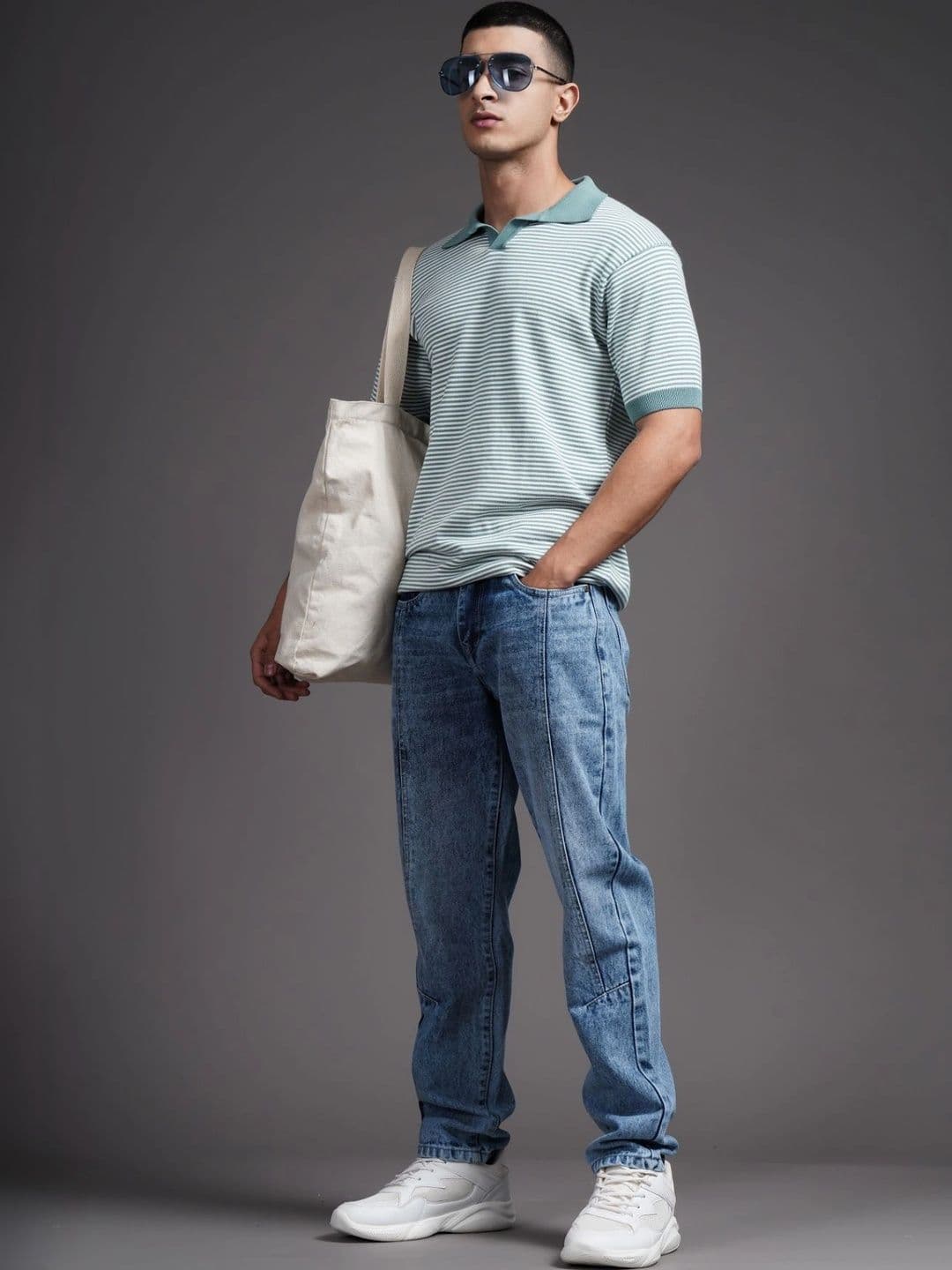 PAUL STREET Men Comfort Tapered Fit Mid-Rise Jeans thumbnail 4