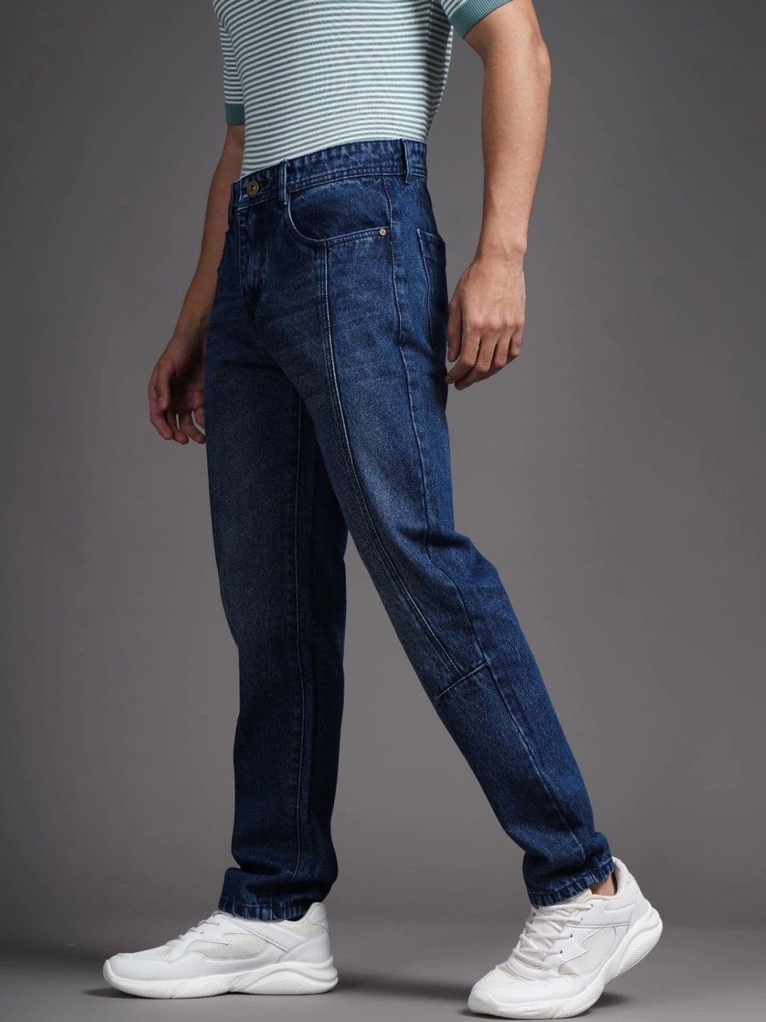 PAUL STREET Men Comfort Tapered Fit Mid-Rise Jeans thumbnail 5
