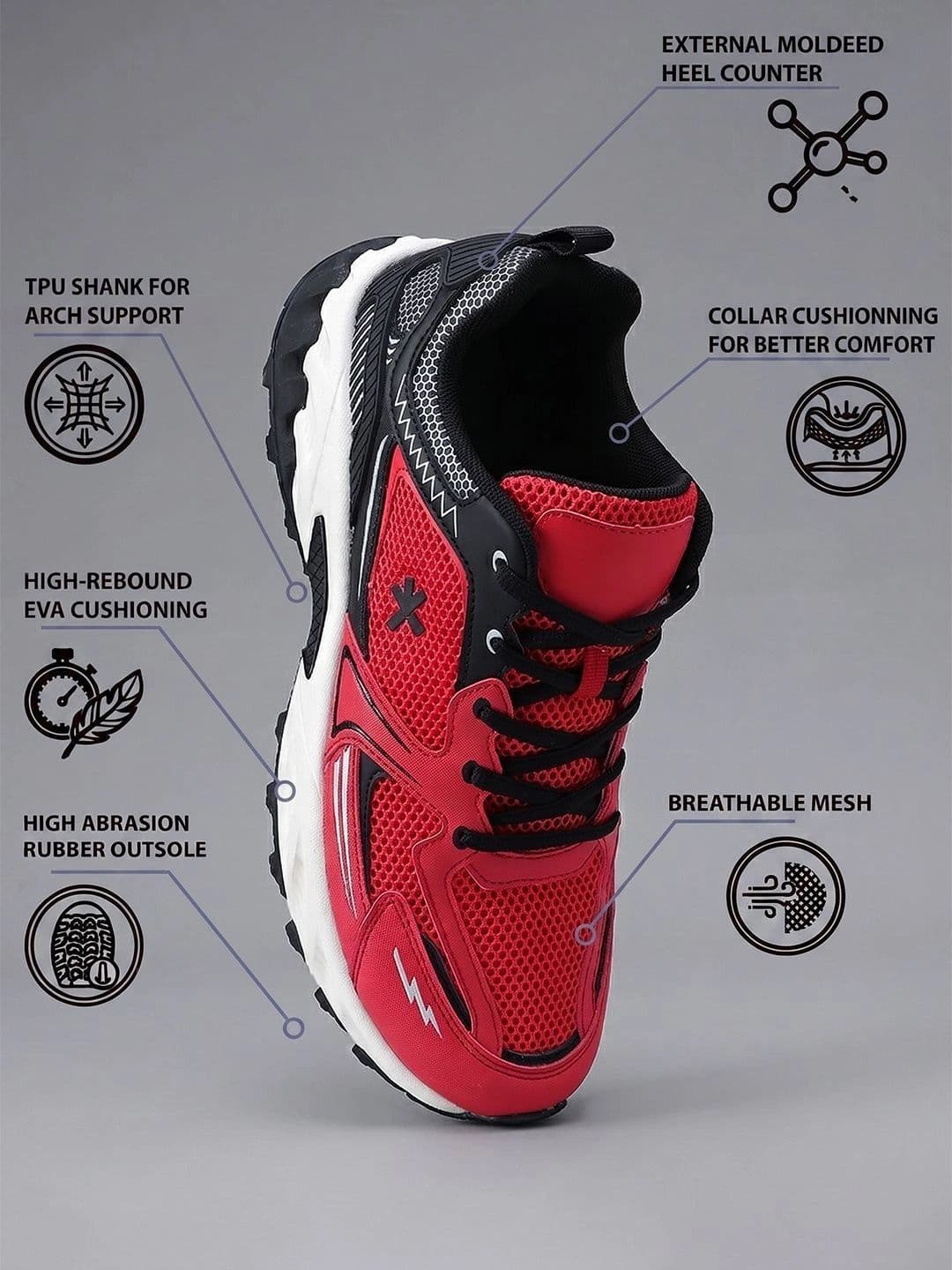 HRX by Hrithik Roshan Men Mesh Running Shoes thumbnail 4