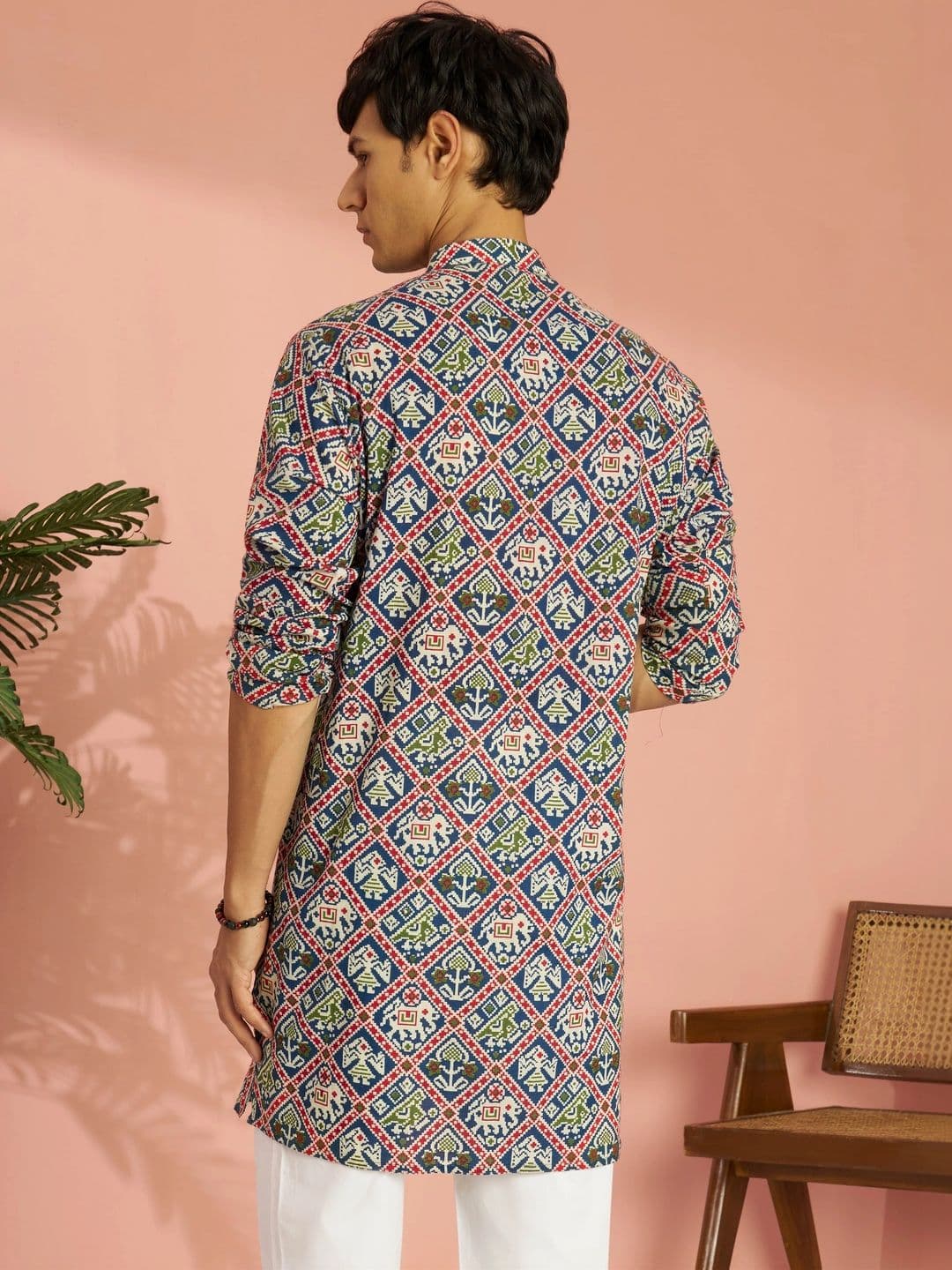 VASTRAMAY Men Ethnic Motifs Printed Kurta thumbnail 3