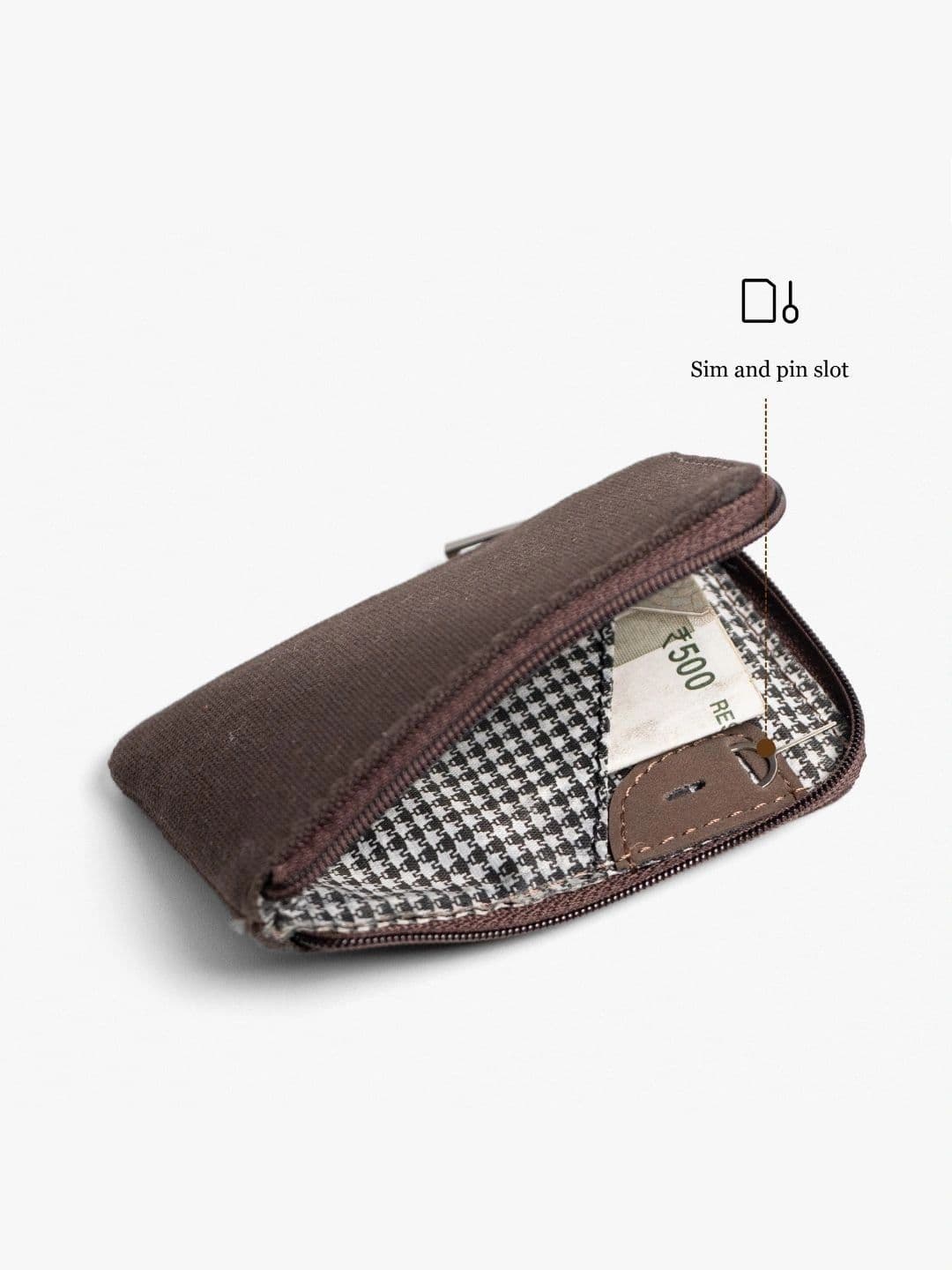 Bellblock Unisex Canvas Zip Around Wallet with SIM Card Holder thumbnail 7