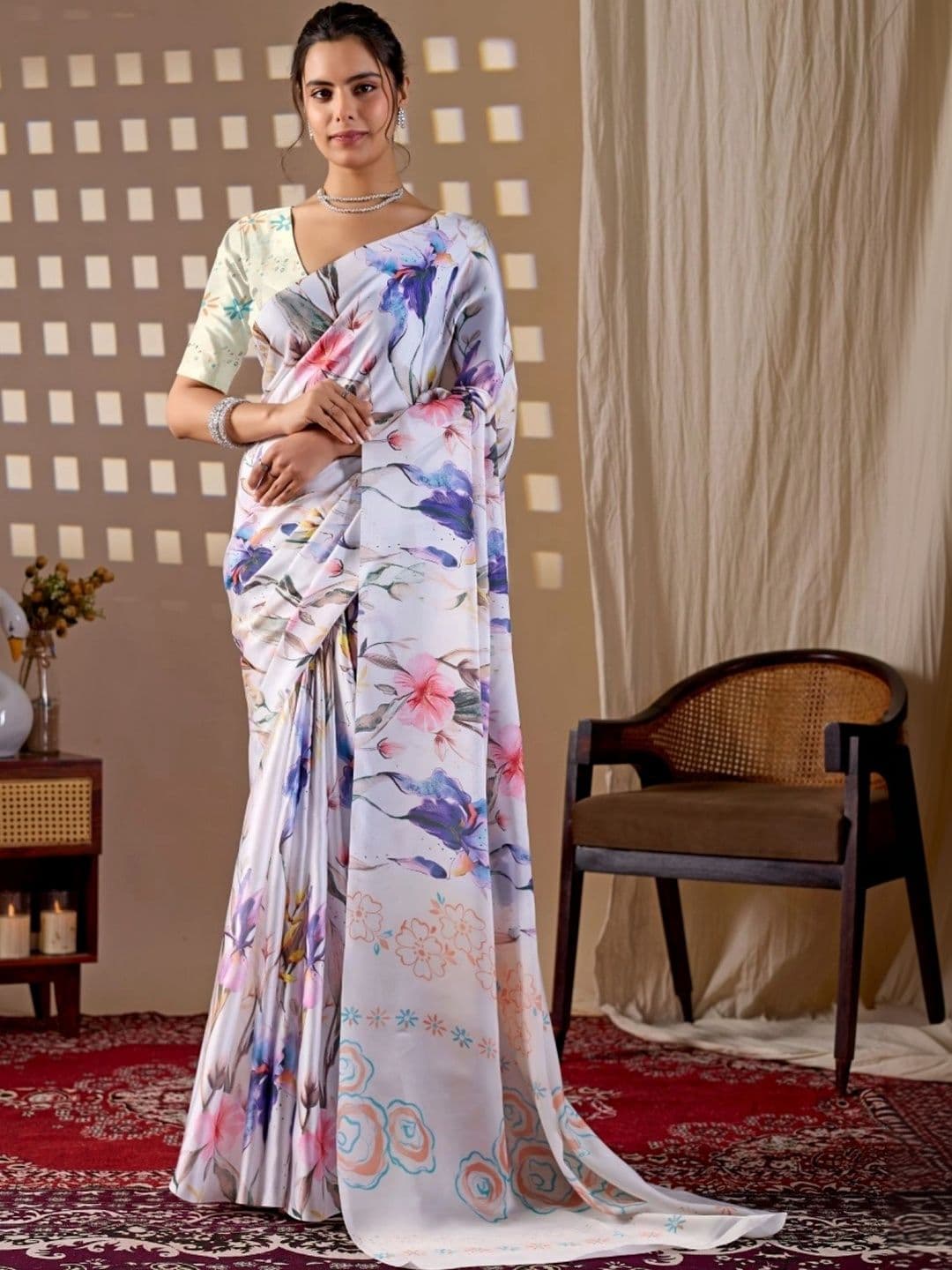 Moda Rapido Floral Fusion Saree - view 1