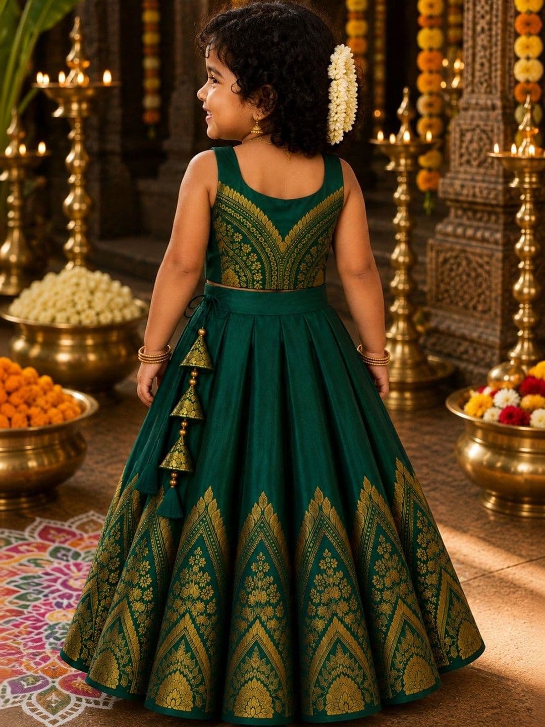 amzira Girls Ready to Wear Lehenga & thumbnail 4
