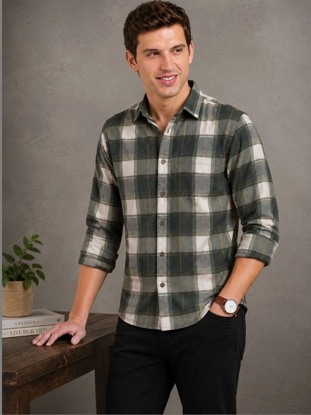 pihu Men Comfort Checked Casual Shirt - view 1
