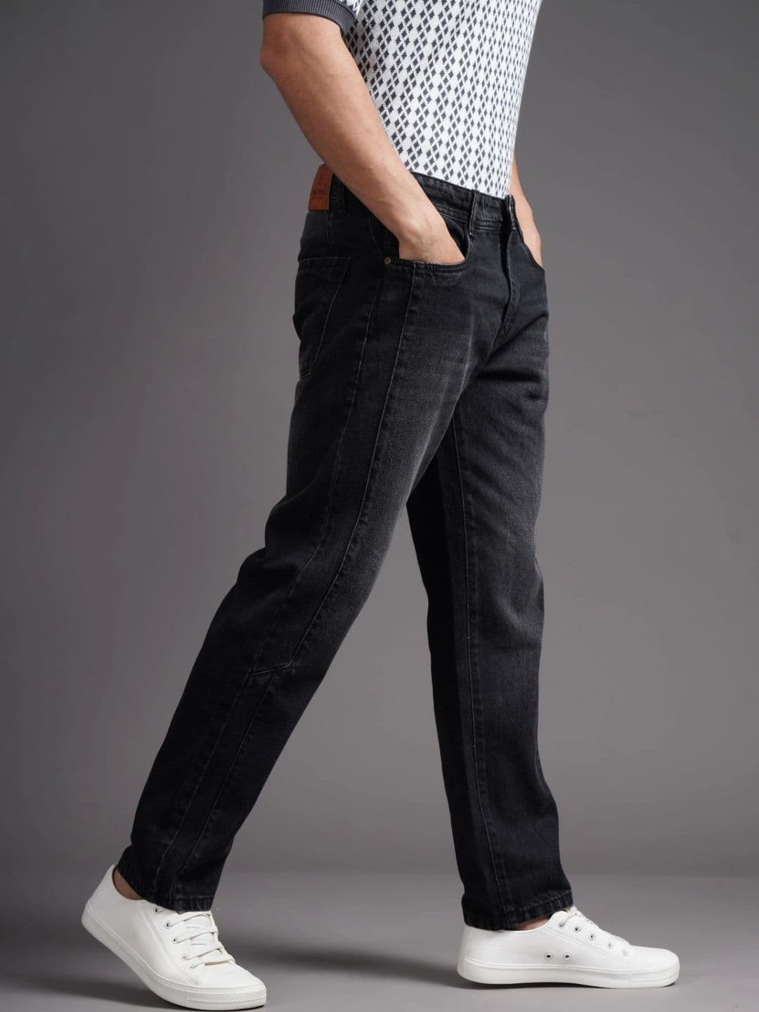 PAUL STREET Men Comfort Tapered Fit Mid-Rise Jeans thumbnail 5
