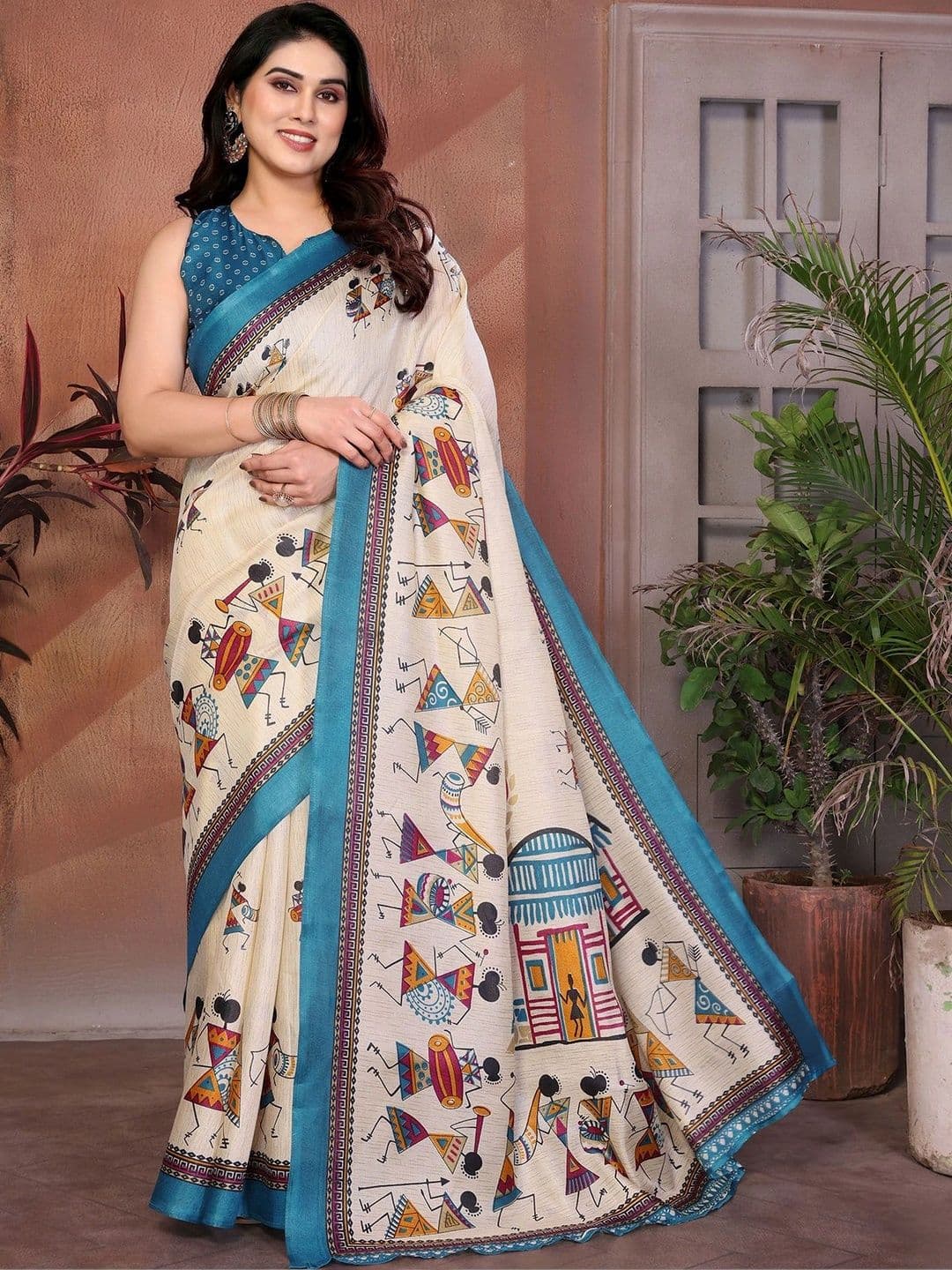 SZN Warli Art Silk Saree - view 1
