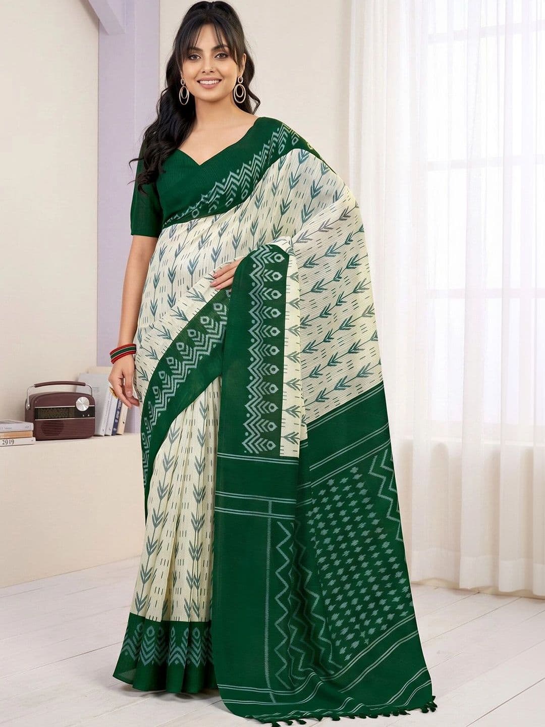 Anouk Ethnic Motifs Designer Bagh Saree - view 1