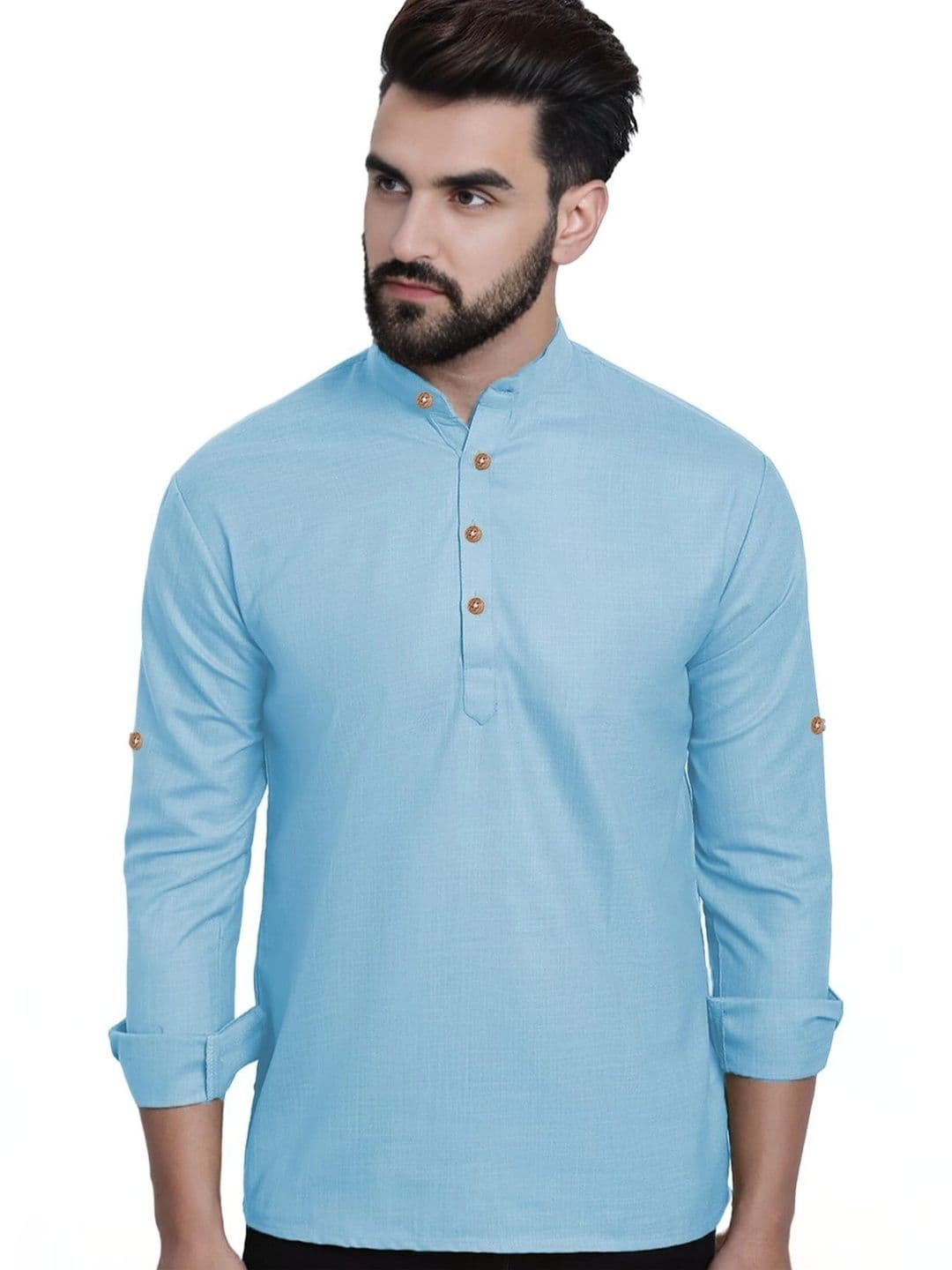 Amrit Trending Men Pack of 2 Cotton Mandarin Collar Kurta - view 1