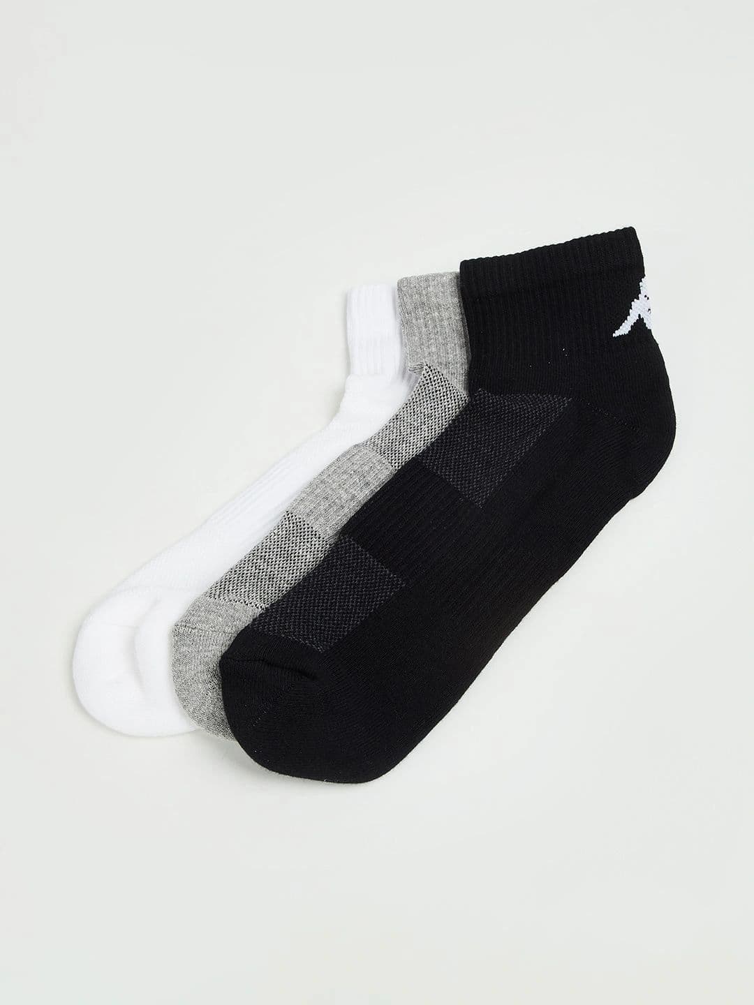 Kappa Men Pack of 3 Cotton Blend Assorted Ankle Length Socks - view 1