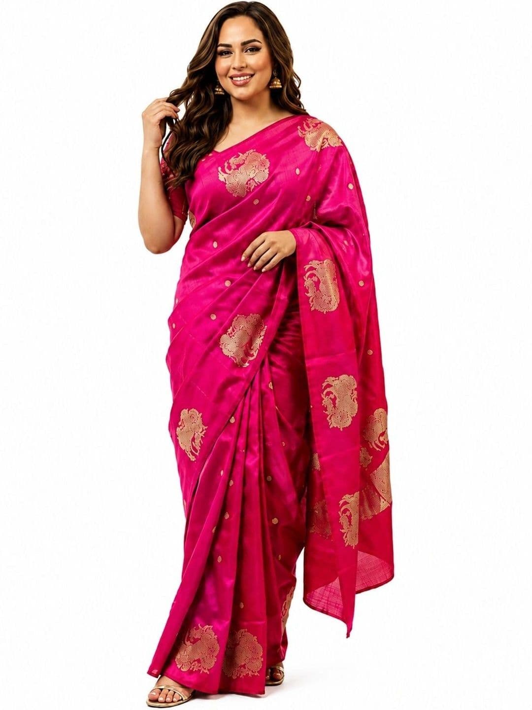 Cashing Fashion Zari Saree - view 1