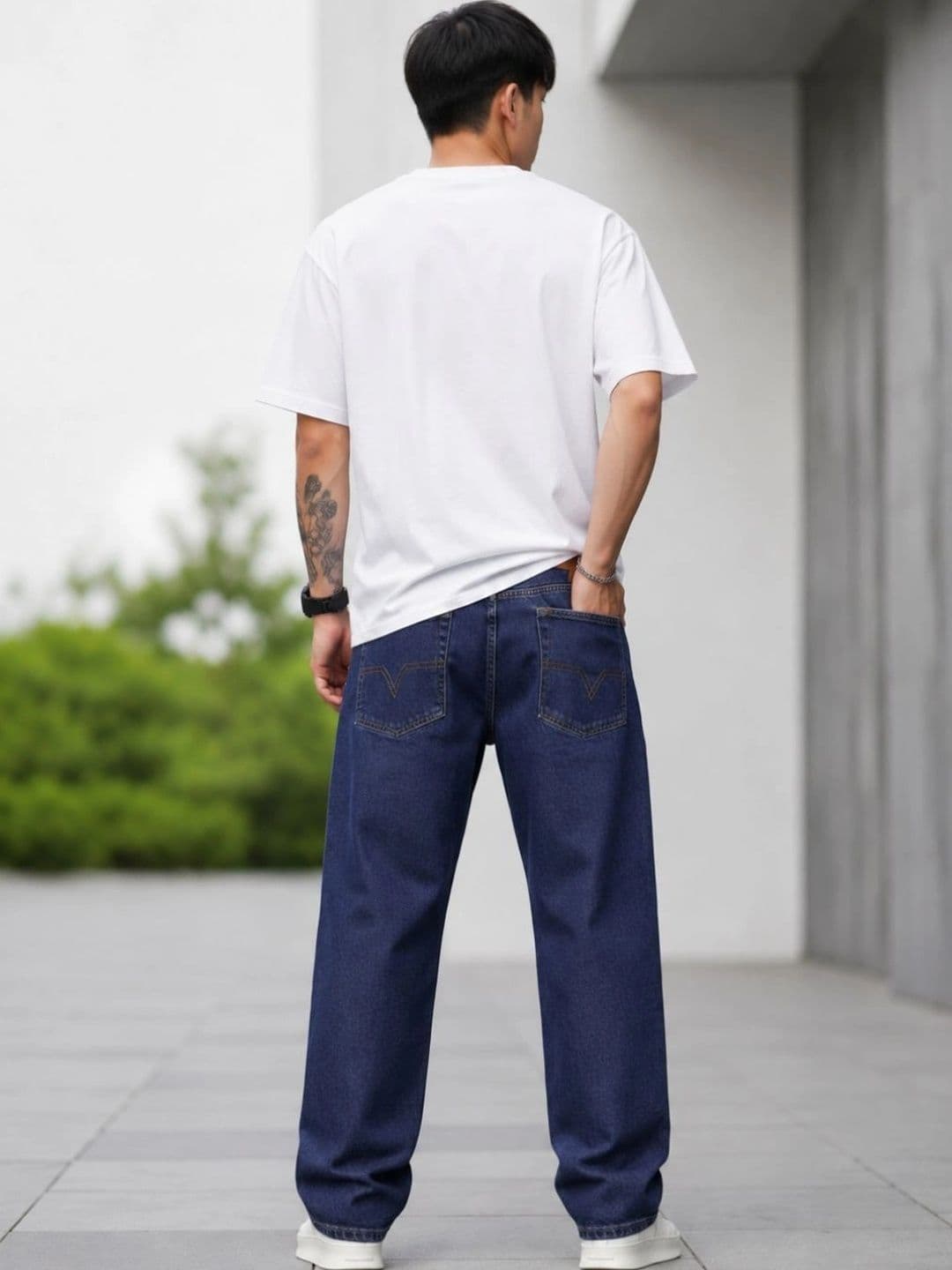 BREXX Men Jean Wide Leg Mid-Rise Stretchable Jeans thumbnail 5