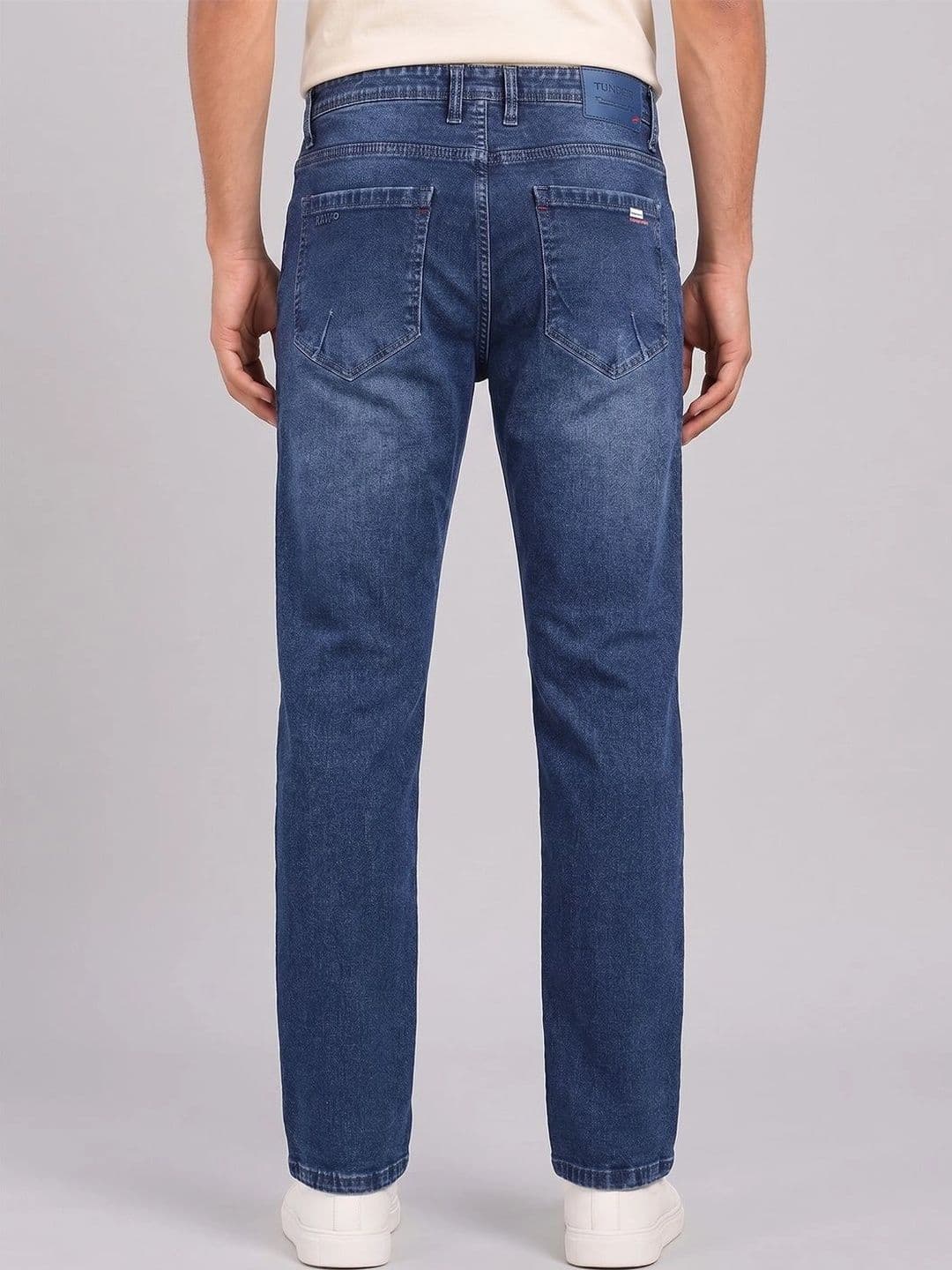 THUNDER JEANS Men Straight Fit Mid-Rise Stretchable Jeans thumbnail 4