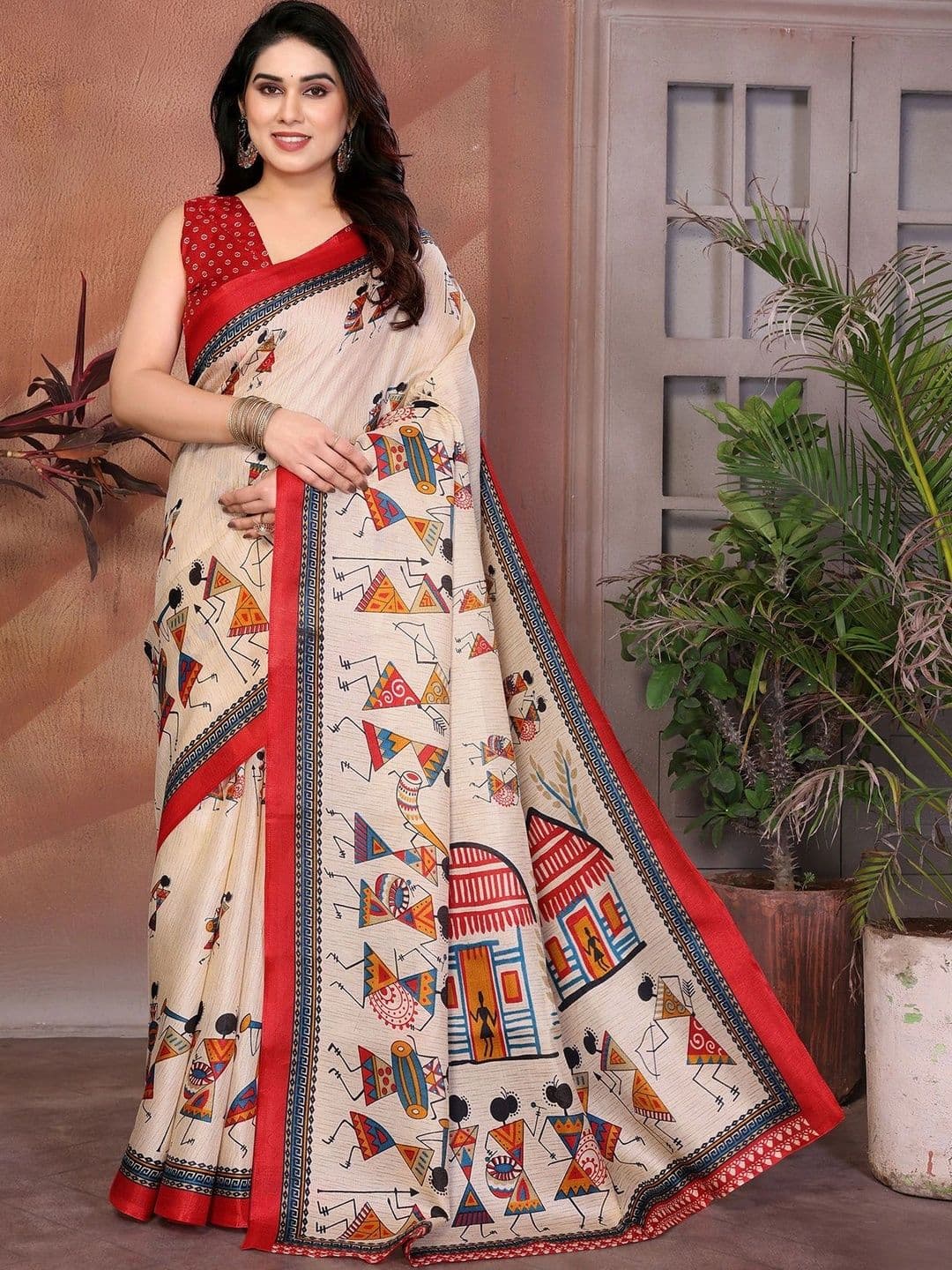 SZN Warli Art Silk Saree - view 1