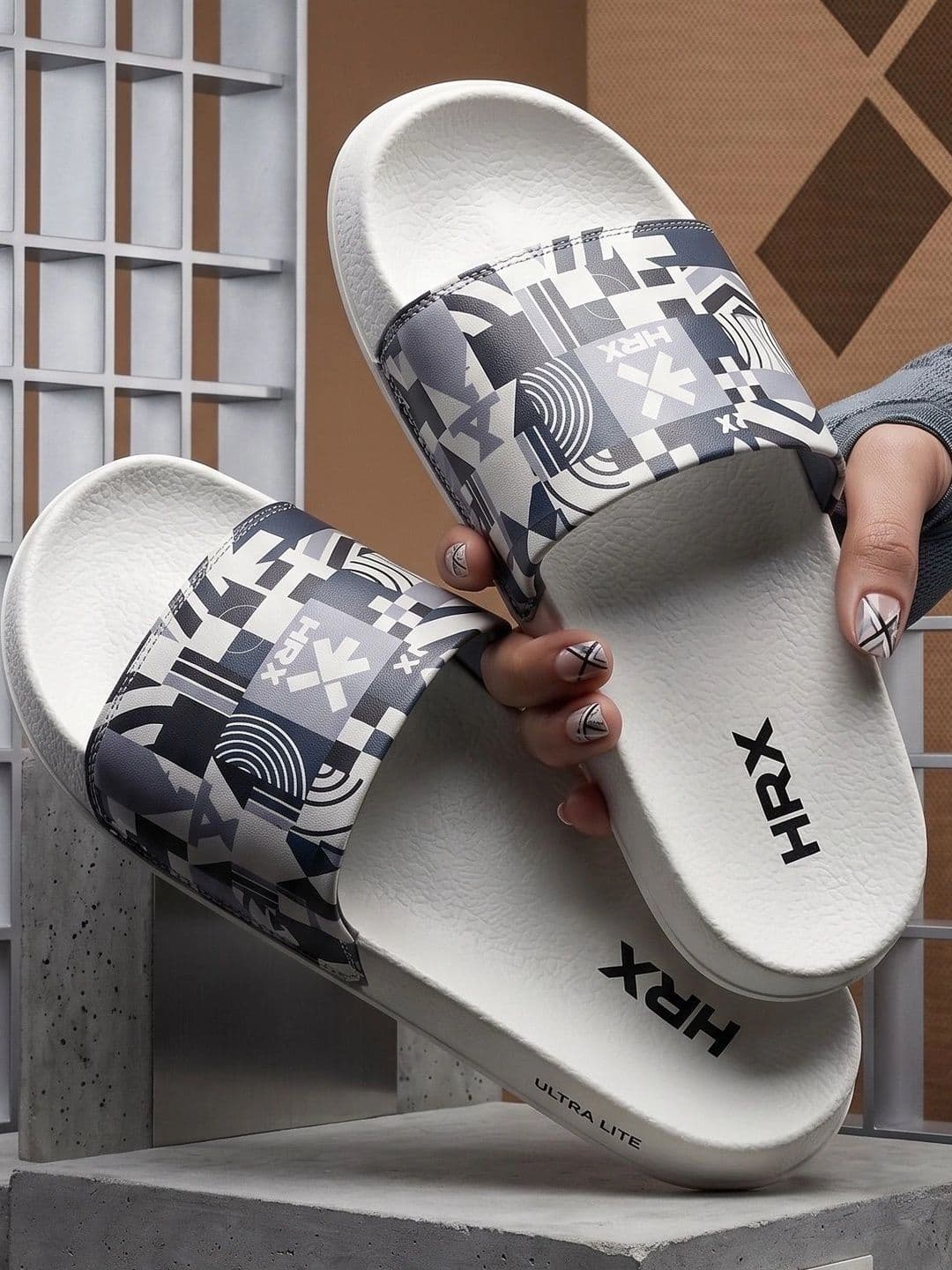 HRX by Hrithik Roshan Men Printed Sliders - view 1