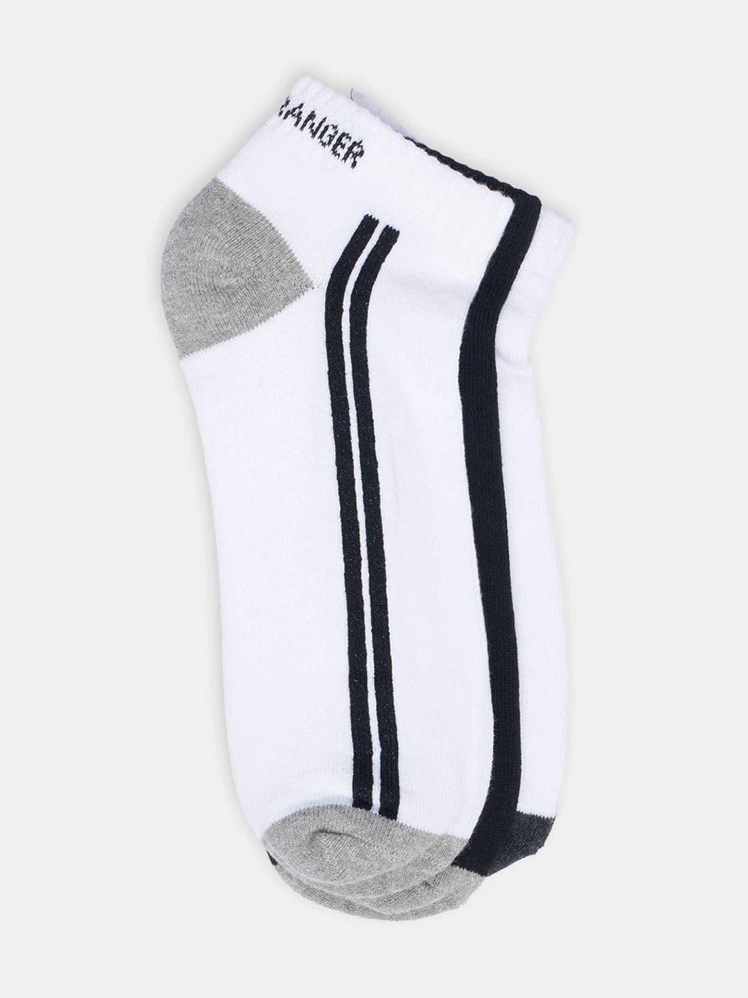 Urban Ranger by pantaloons Men Pack of 3 Cotton Blend Assorted Striped Ankle Length Socks thumbnail 4