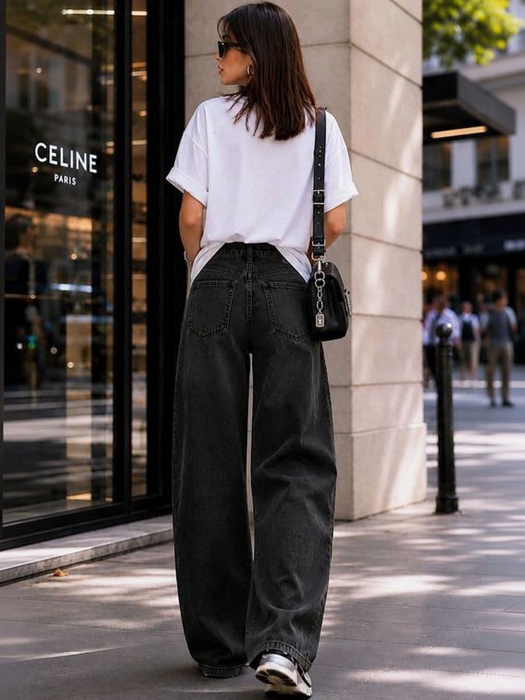 kitty-fashion Women Comfort Wide Leg High-Rise Stretchable Jeans thumbnail 3