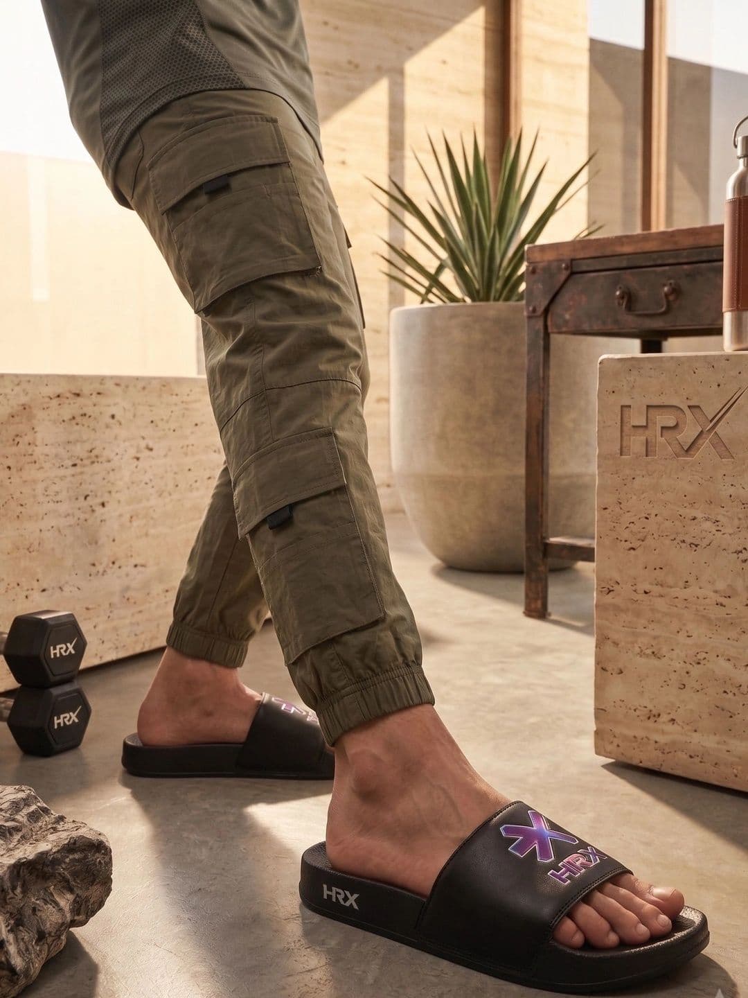 HRX by Hrithik Roshan Men Printed Sliders - view 1