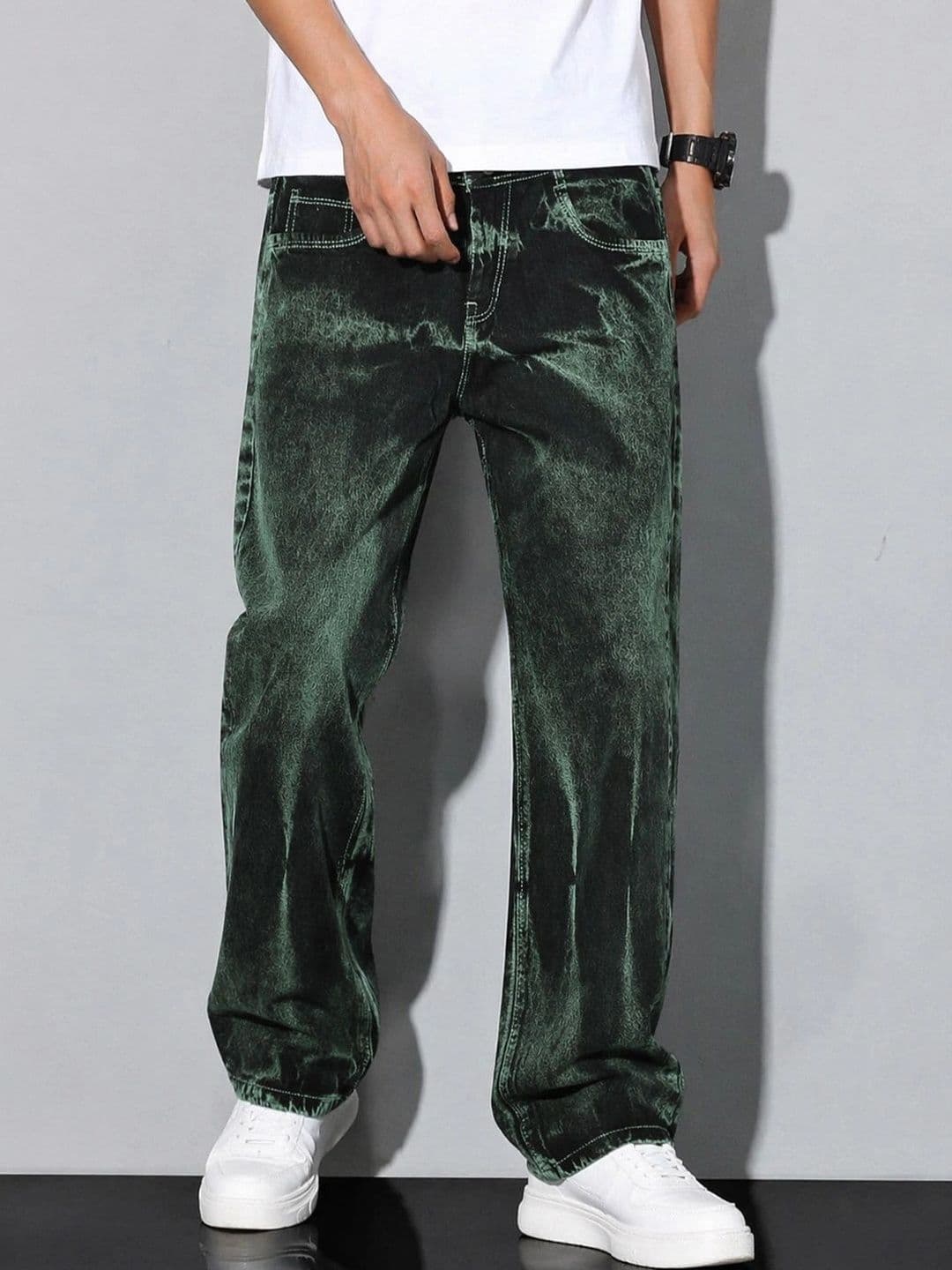 VERTICALS Men Straight Fit Mid-Rise Jeans - view 1