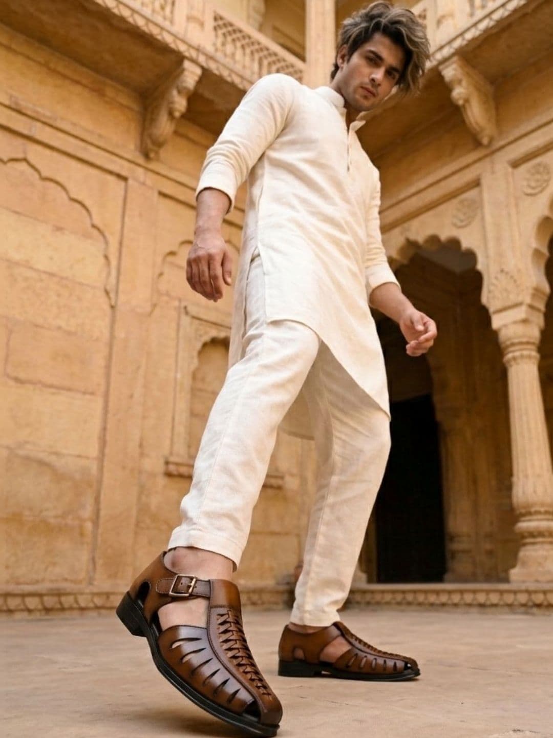 HIROLAS Men Ethnic Shoe-Style Sandals thumbnail 4