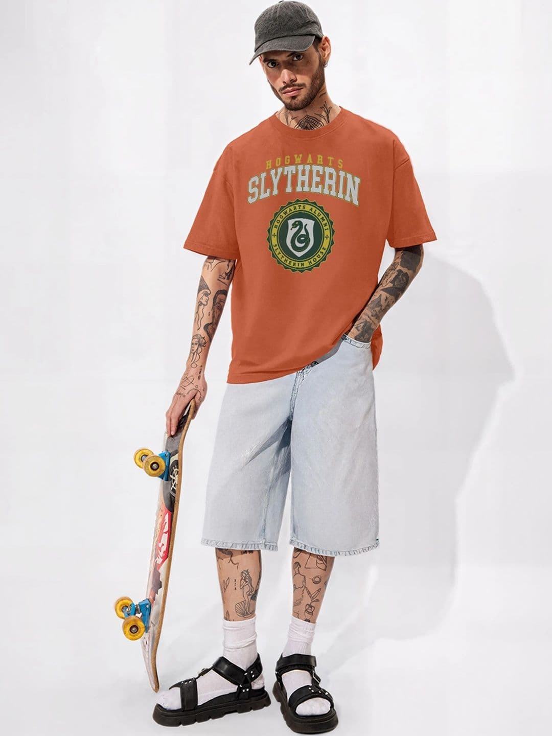 Moda rapido X TOGS & TERRE Men Brand Logo Printed Organic Cotton Blend T-shirt thumbnail 4