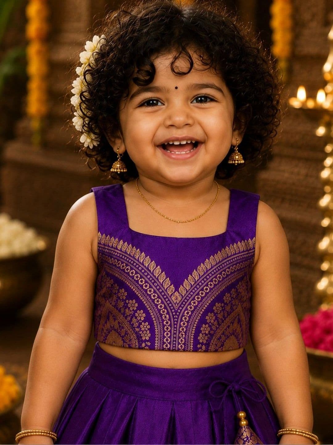 amzira Girls Ready to Wear Lehenga & thumbnail 4