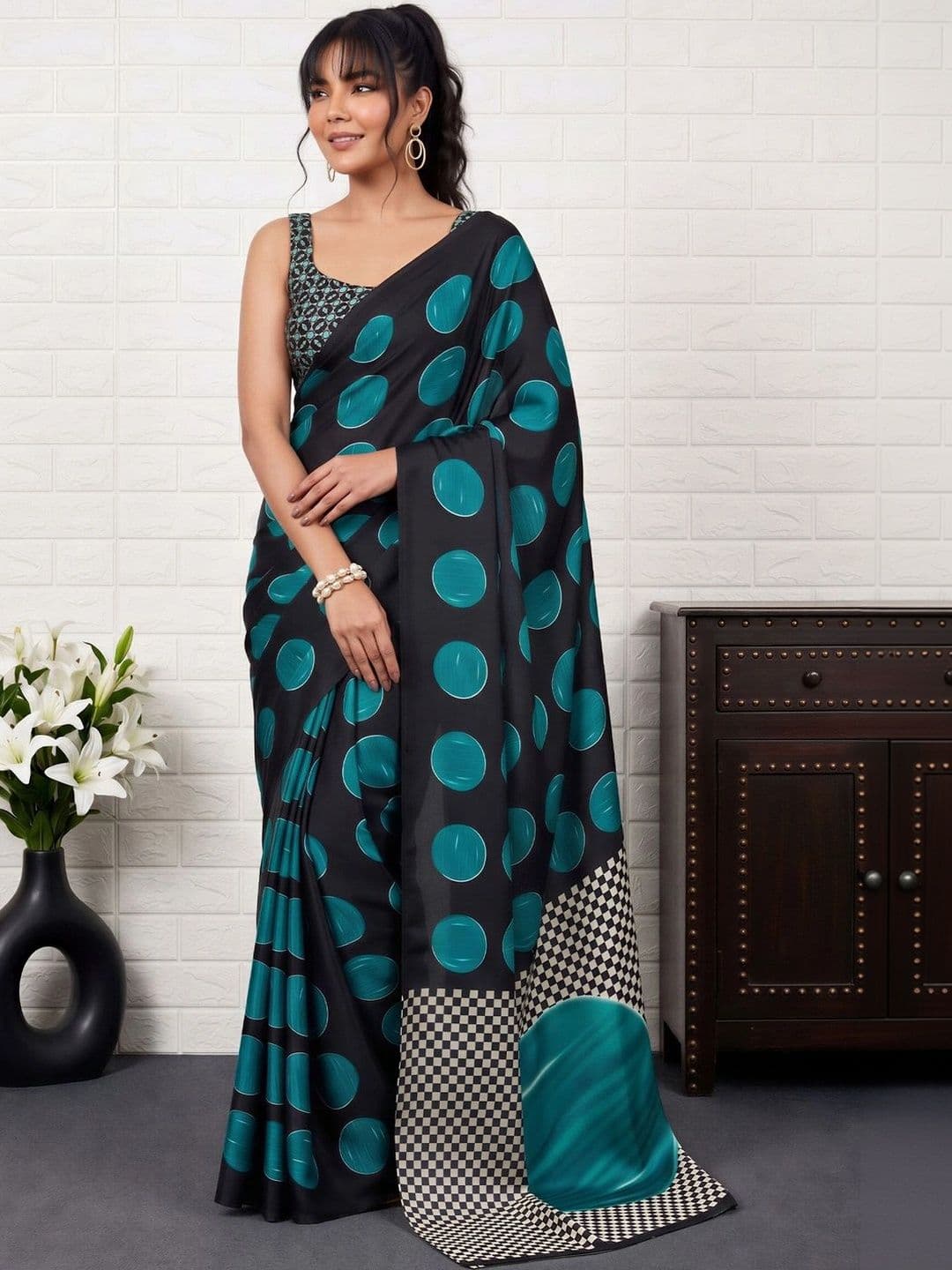 Anouk women Ethnic Motifs Satin Designer Banarasi Saree - view 1