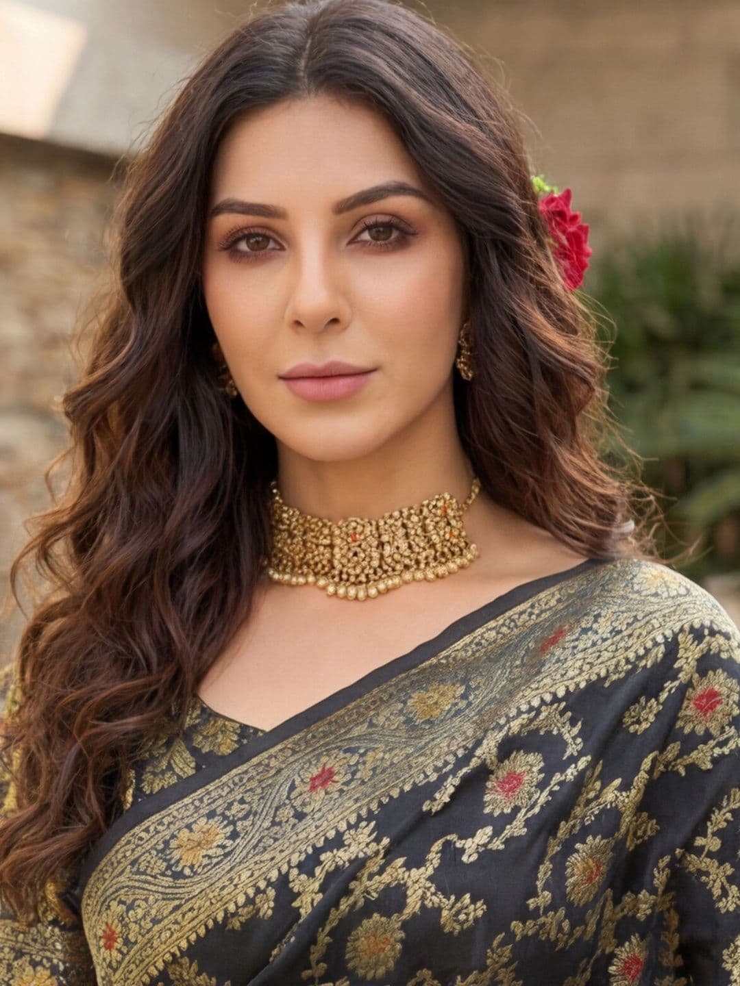 Anouk Rustic Woven Design Zari Silk Blend Designer Kanjeevaram Saree thumbnail 3