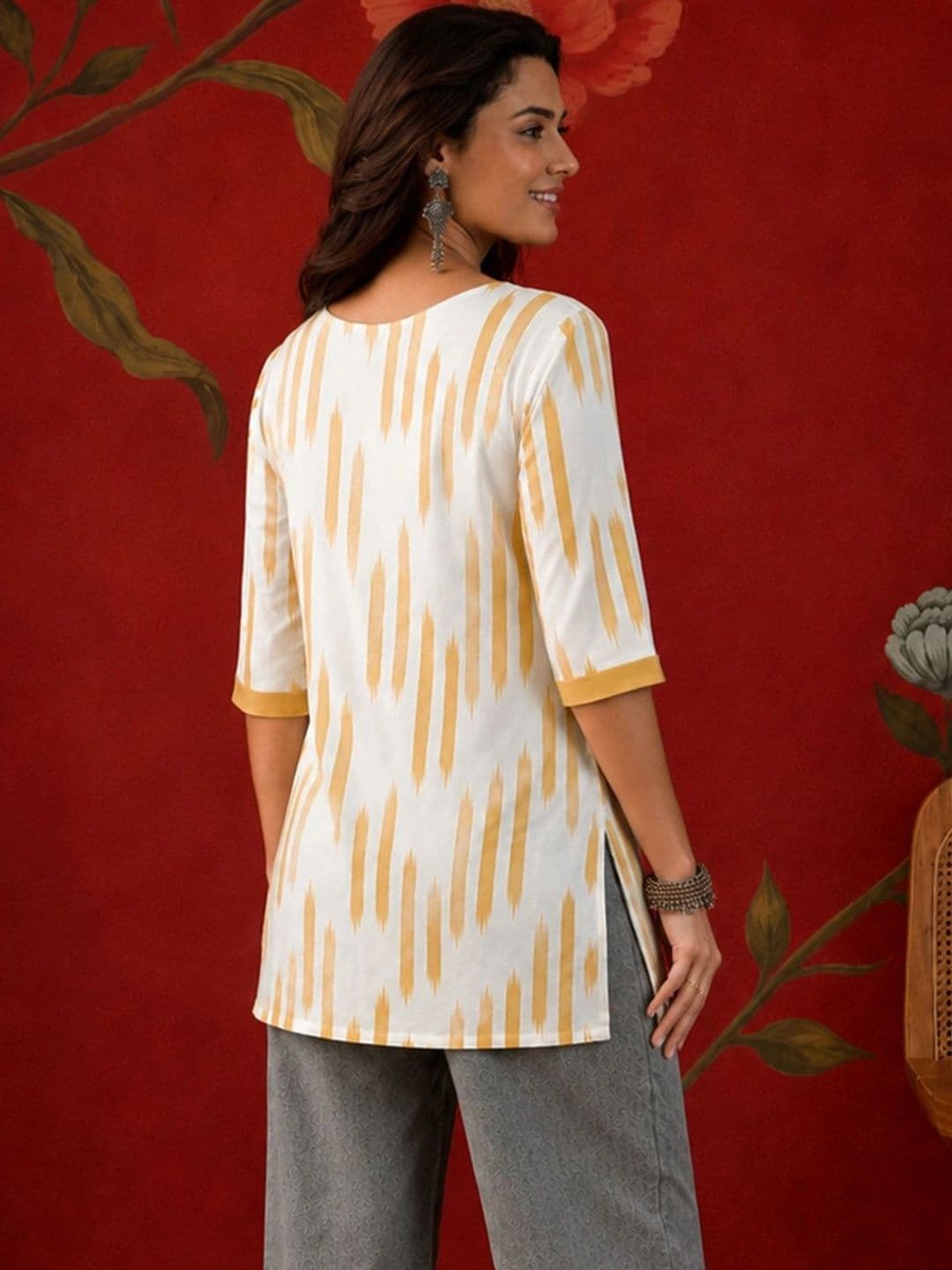 Sangria Ethnic Motifs Printed Kurti thumbnail 3