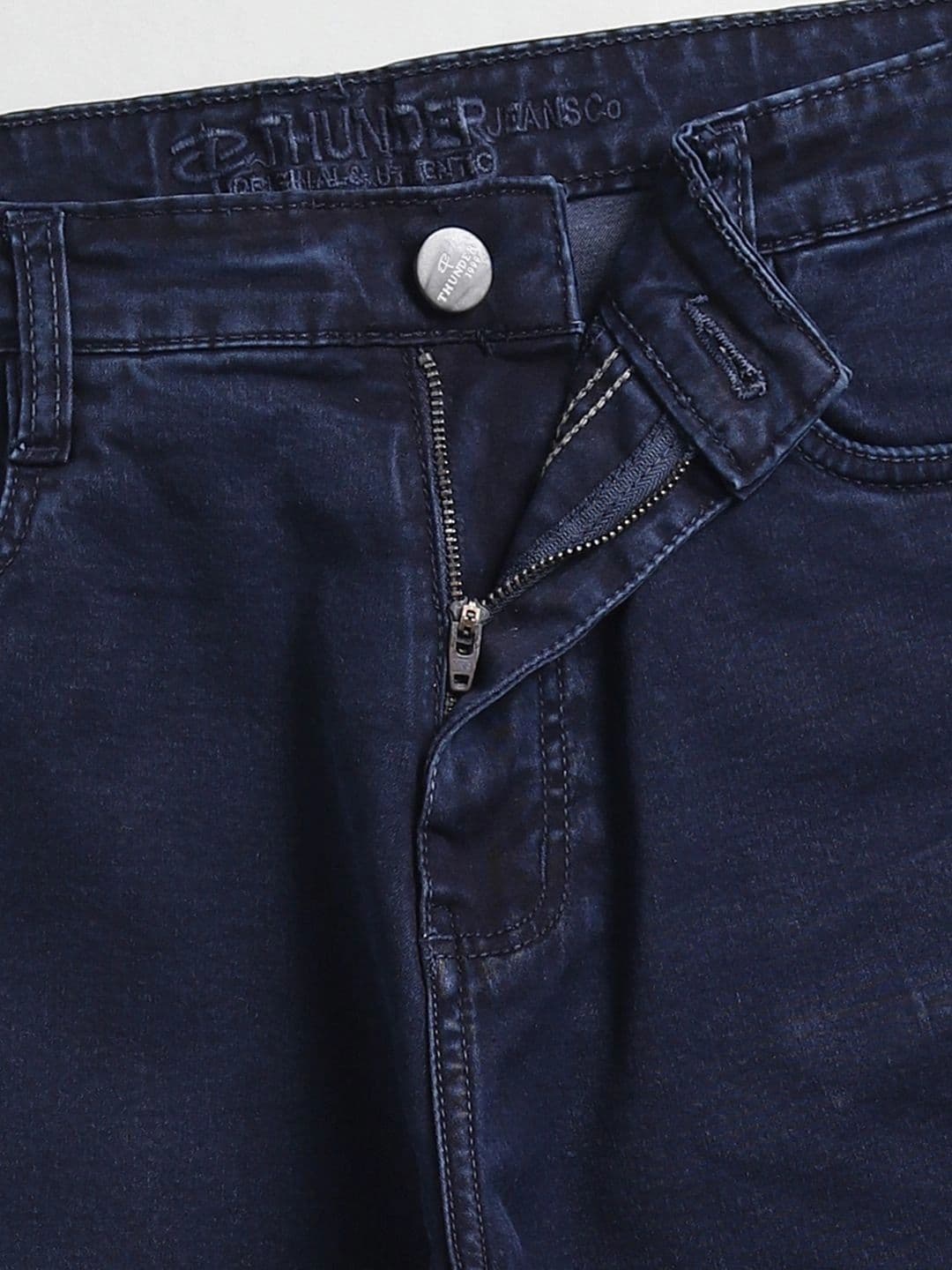 THUNDER JEANS Men Regular Fit Mid-Rise Stretchable Jeans thumbnail 3