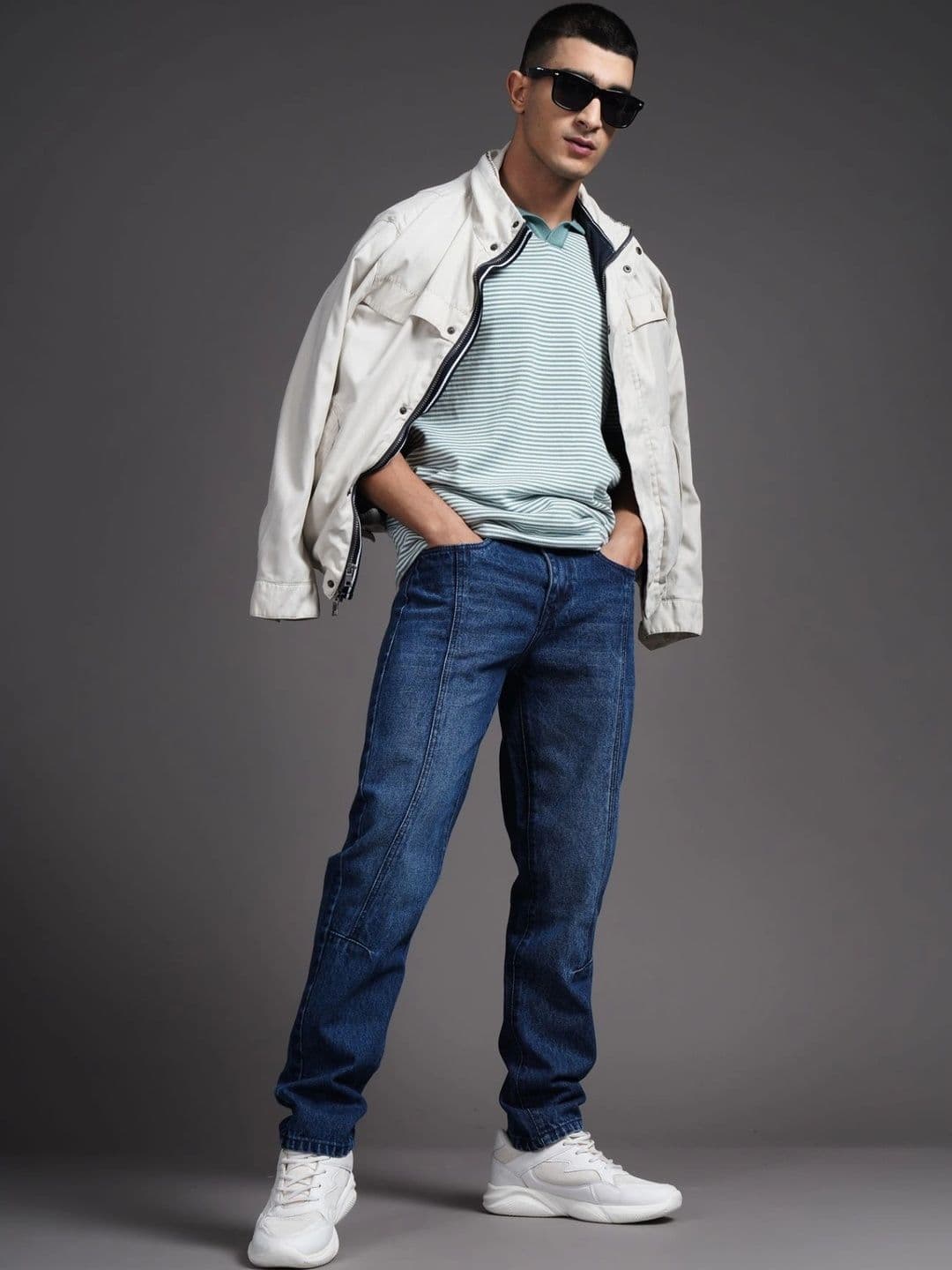 PAUL STREET Men Comfort Tapered Fit Mid-Rise Jeans thumbnail 3