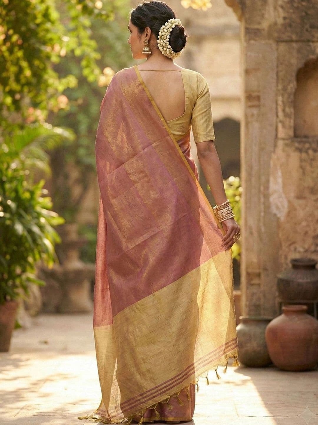 Mitera Woven Design Tissue Saree thumbnail 3