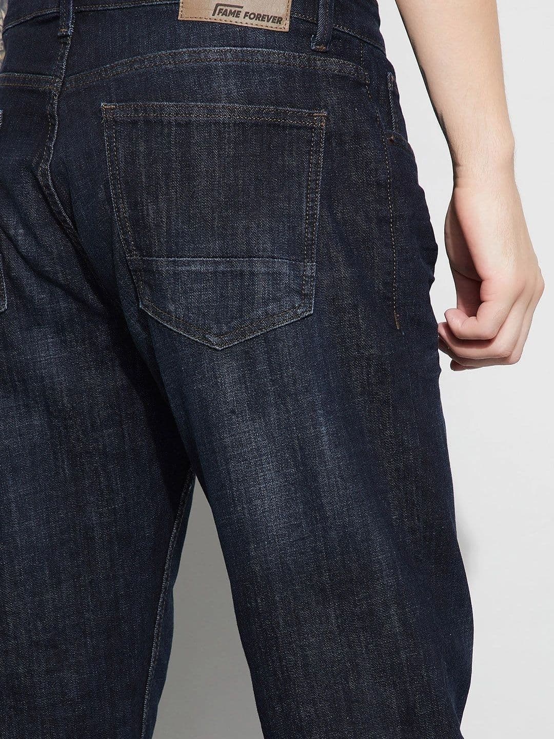 Fame Forever by Lifestyle Men Straight Fit Mid-Rise Stretchable Jeans thumbnail 5