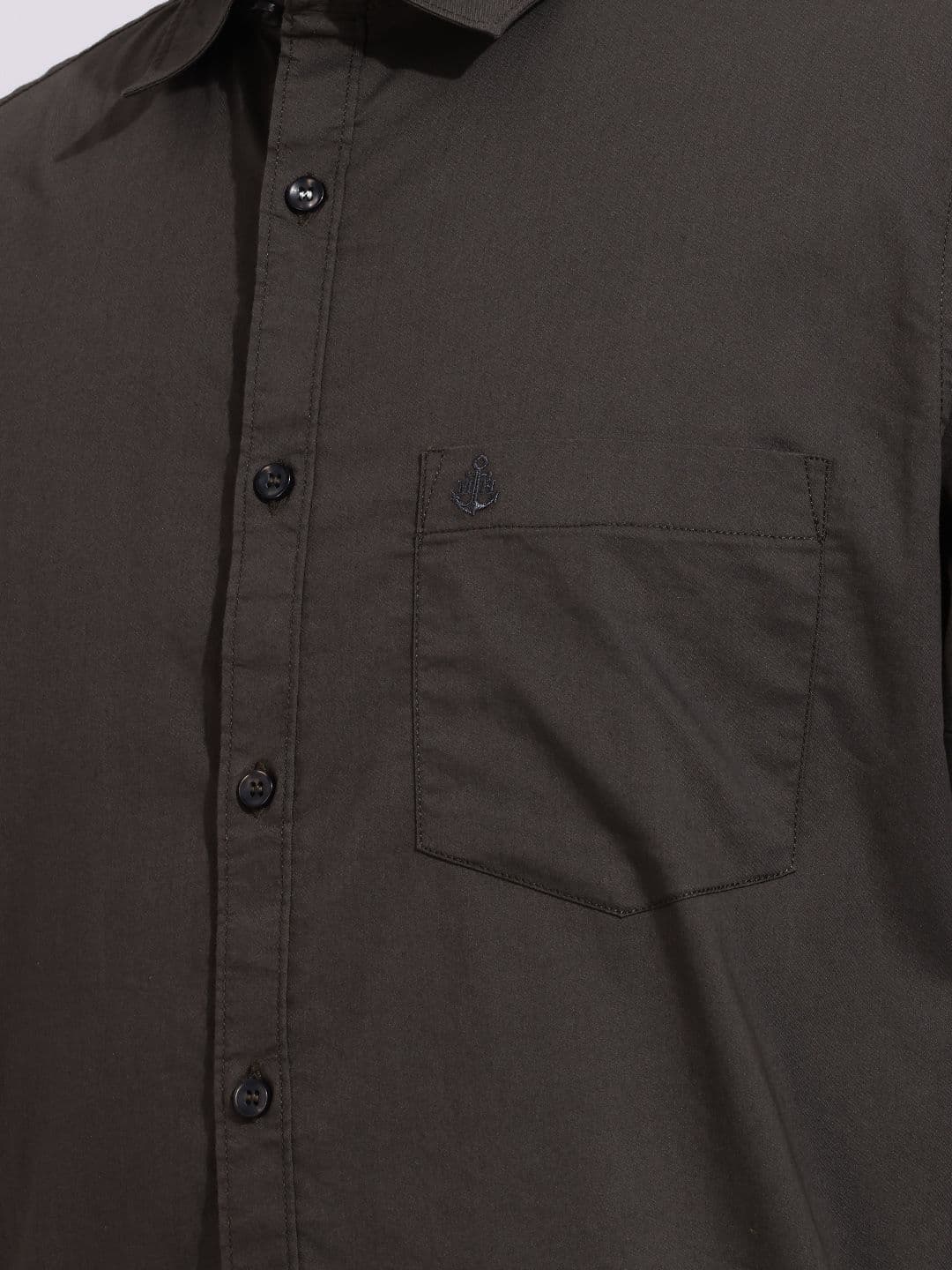 Mast & Harbour Easy Drape Brown Shirt thumbnail 4