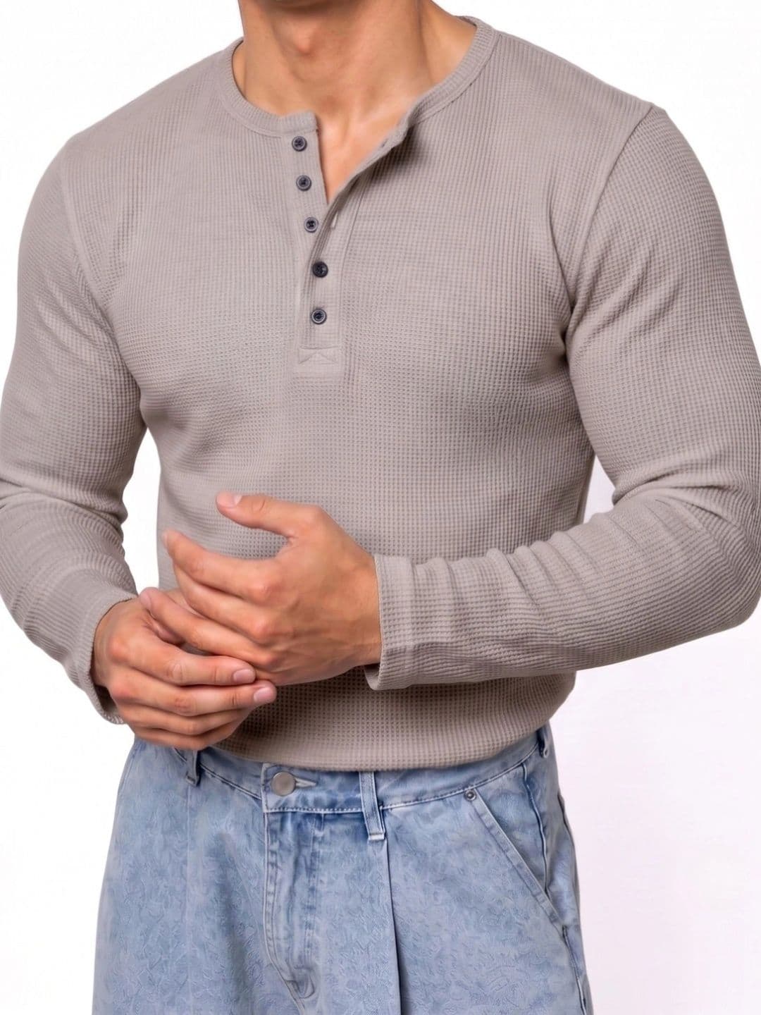 Azizan Men Henley Neck T-shirt thumbnail 2