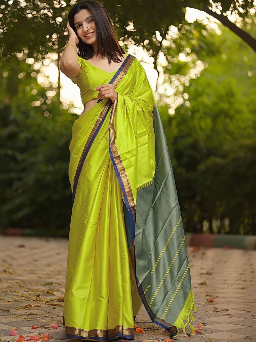 KALINI Woven Design Zari Designer Gadwal Saree - view 1