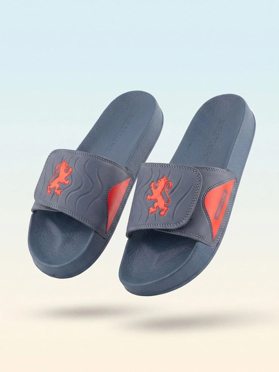 Red Tape Men Printed Rubber Sliders thumbnail 5