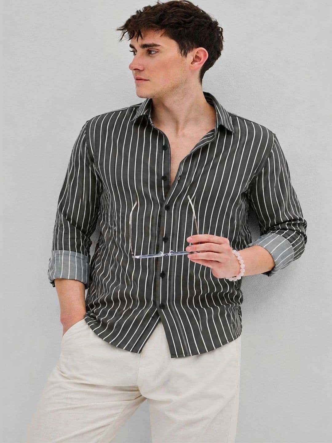 Ravyaah hub Men Striped Casual Shirt thumbnail 3