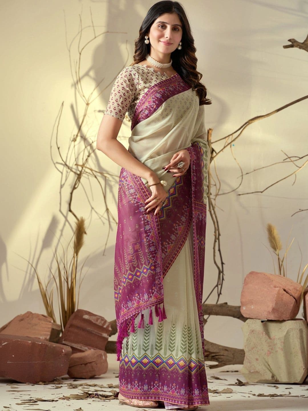 Moda Rapido Poly Georgette Designer Saree thumbnail 7