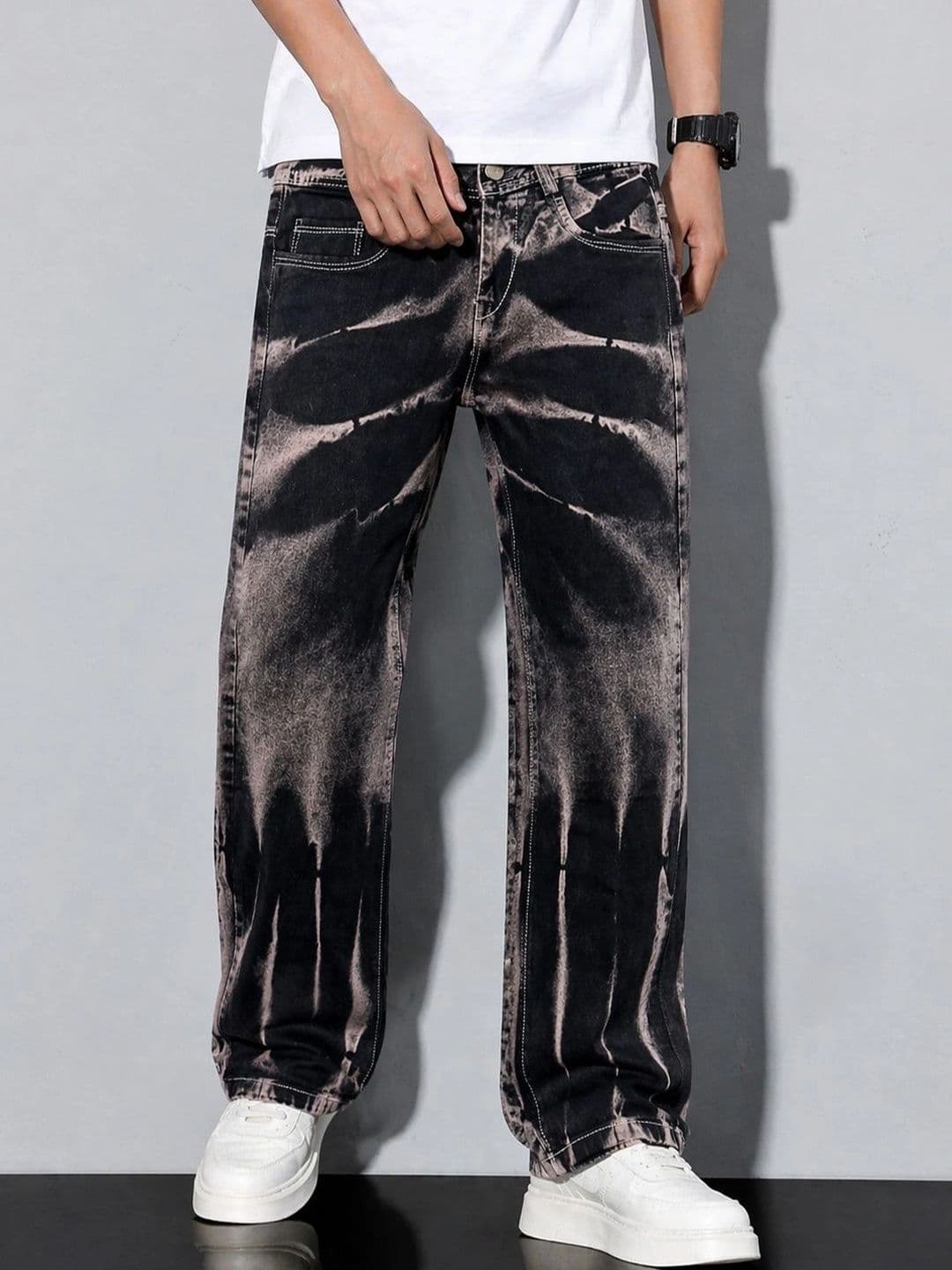 VERTICALS Men Straight Fit Mid-Rise Jeans - view 1