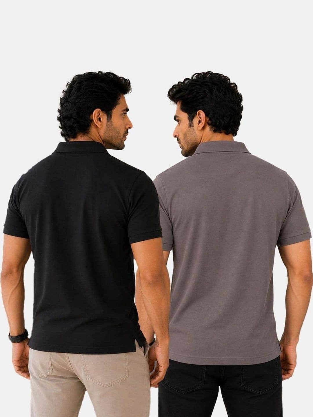 VELDEER Men Brand Logo 2 Polo Collar T-shirt thumbnail 3