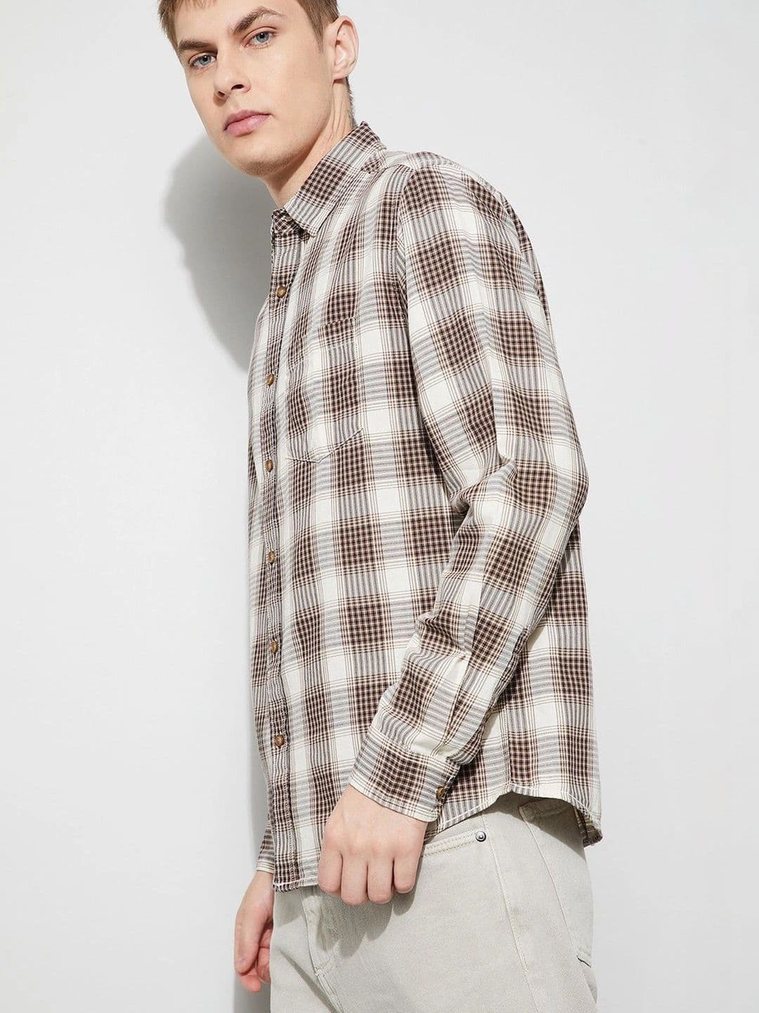 Forca by Lifestyle Men Slim Fit Checked Casual Shirt thumbnail 2
