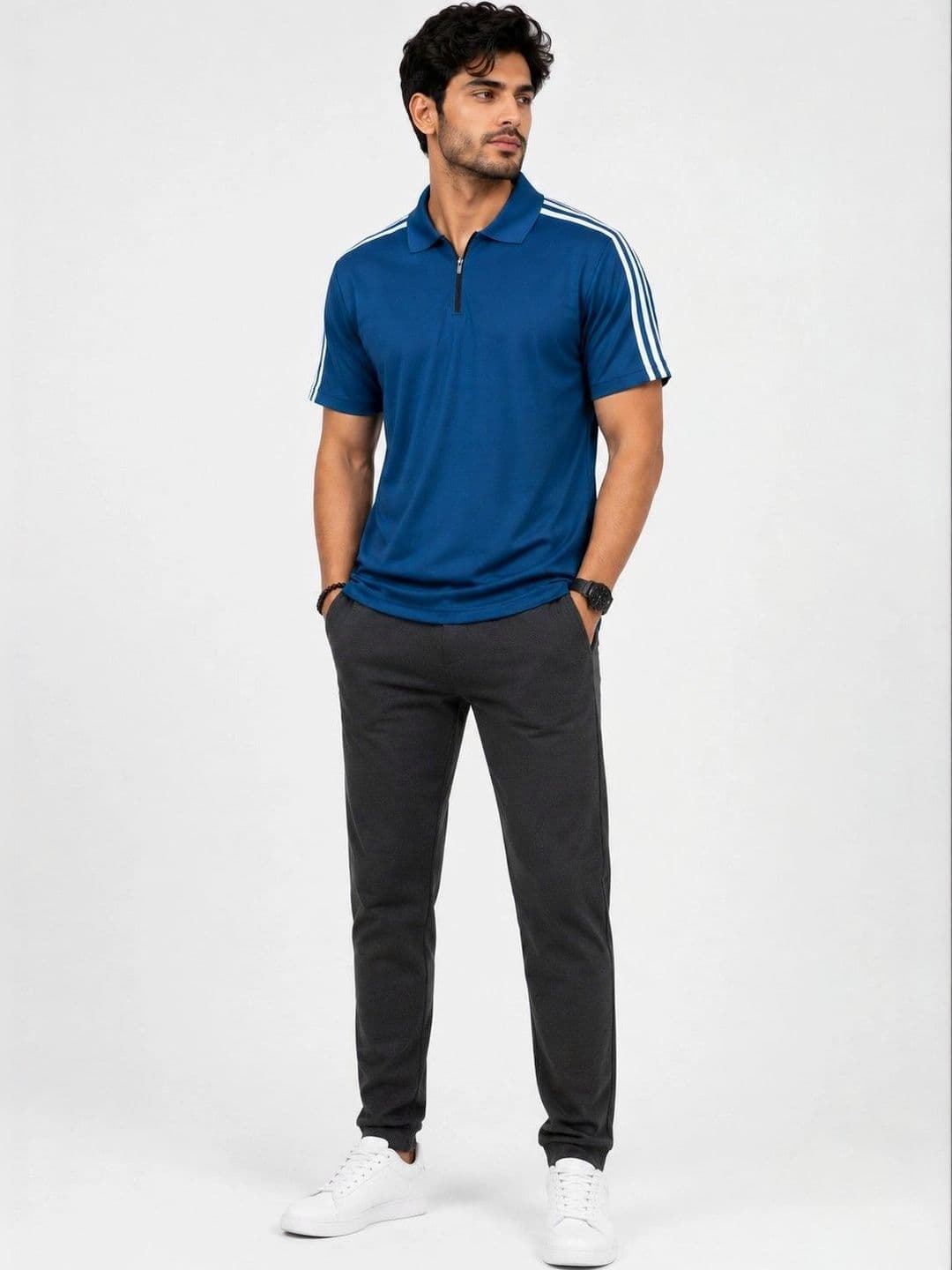 MaverIQ Men Polo Collar Dri-FIT Slim Fit T-shirt thumbnail 4