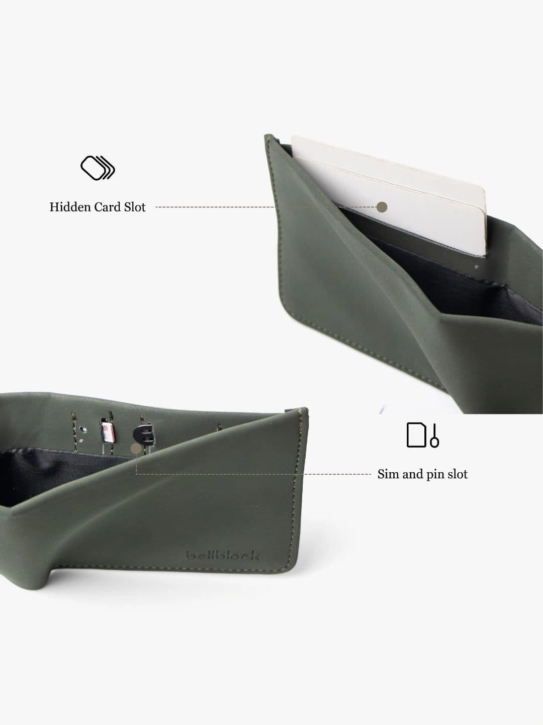 Bellblock Unisex PU Two Fold Wallet with SIM Card Holder thumbnail 5