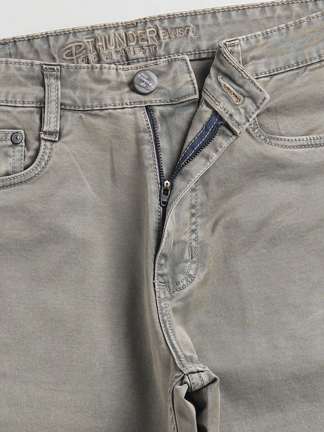 THUNDER JEANS Men Regular Fit Mid-Rise Stretchable Jeans thumbnail 5