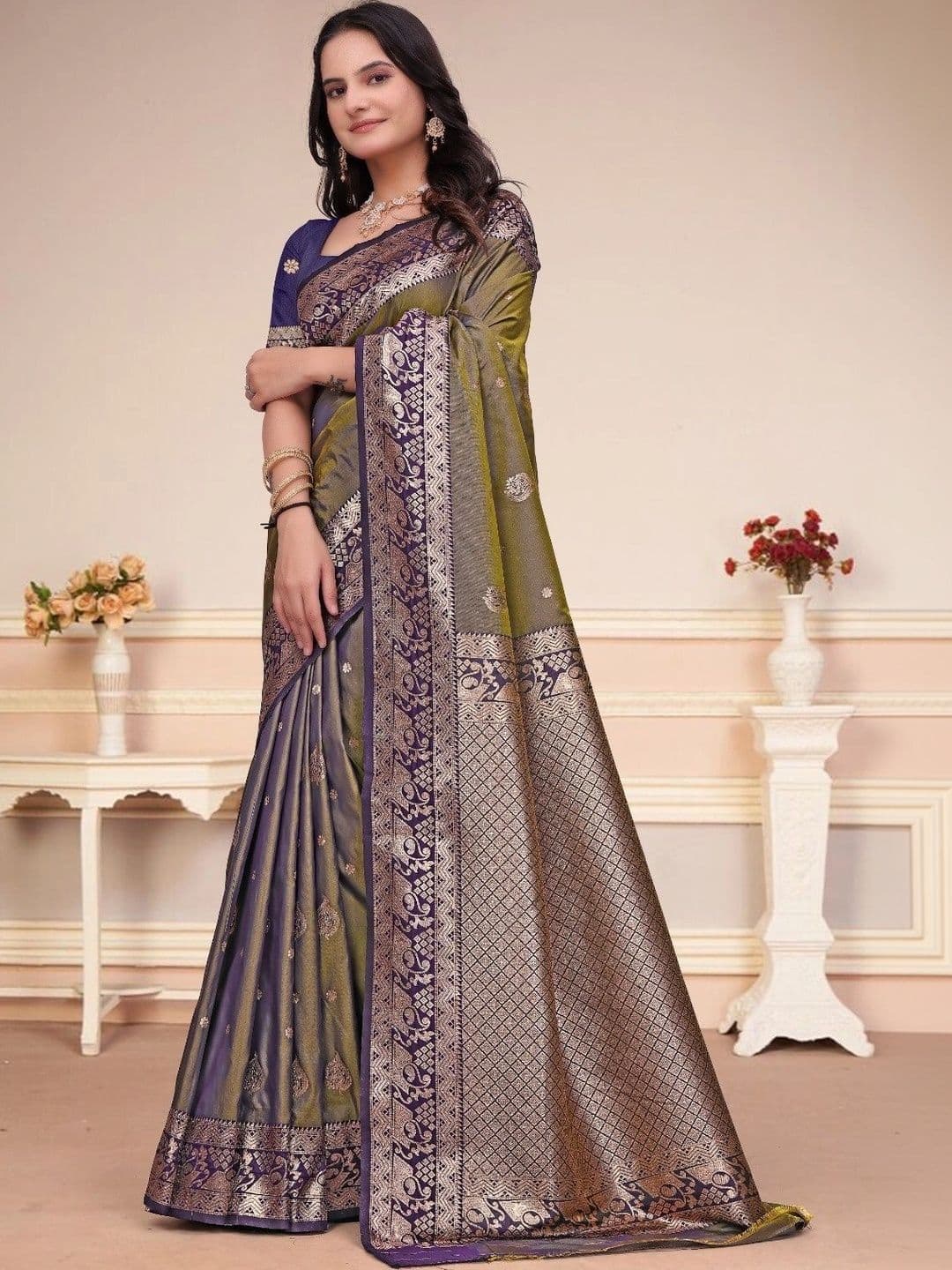 RANGREET Woven Design Zari Saree - view 1