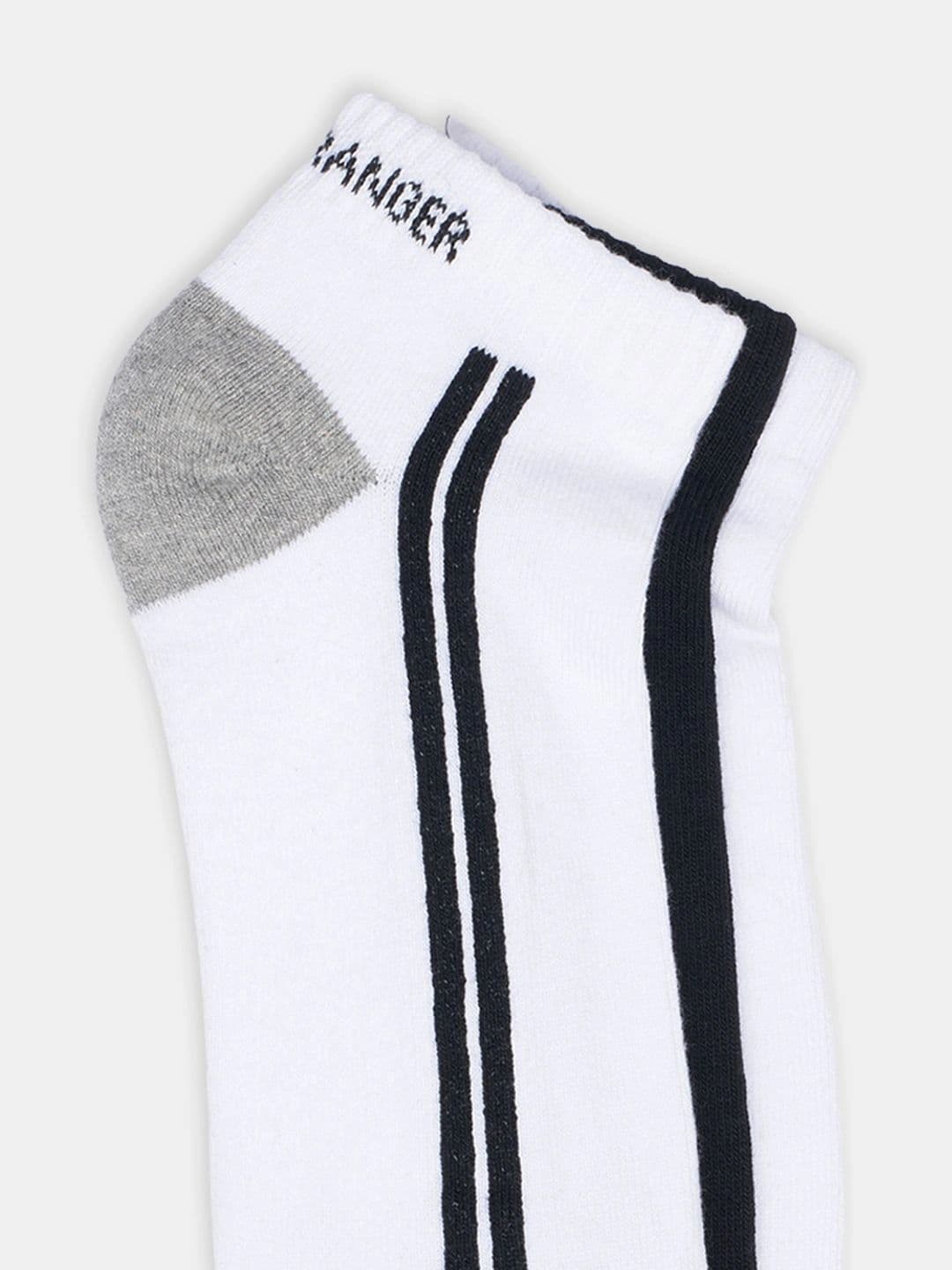 Urban Ranger by pantaloons Men Pack of 3 Cotton Blend Assorted Striped Ankle Length Socks thumbnail 2