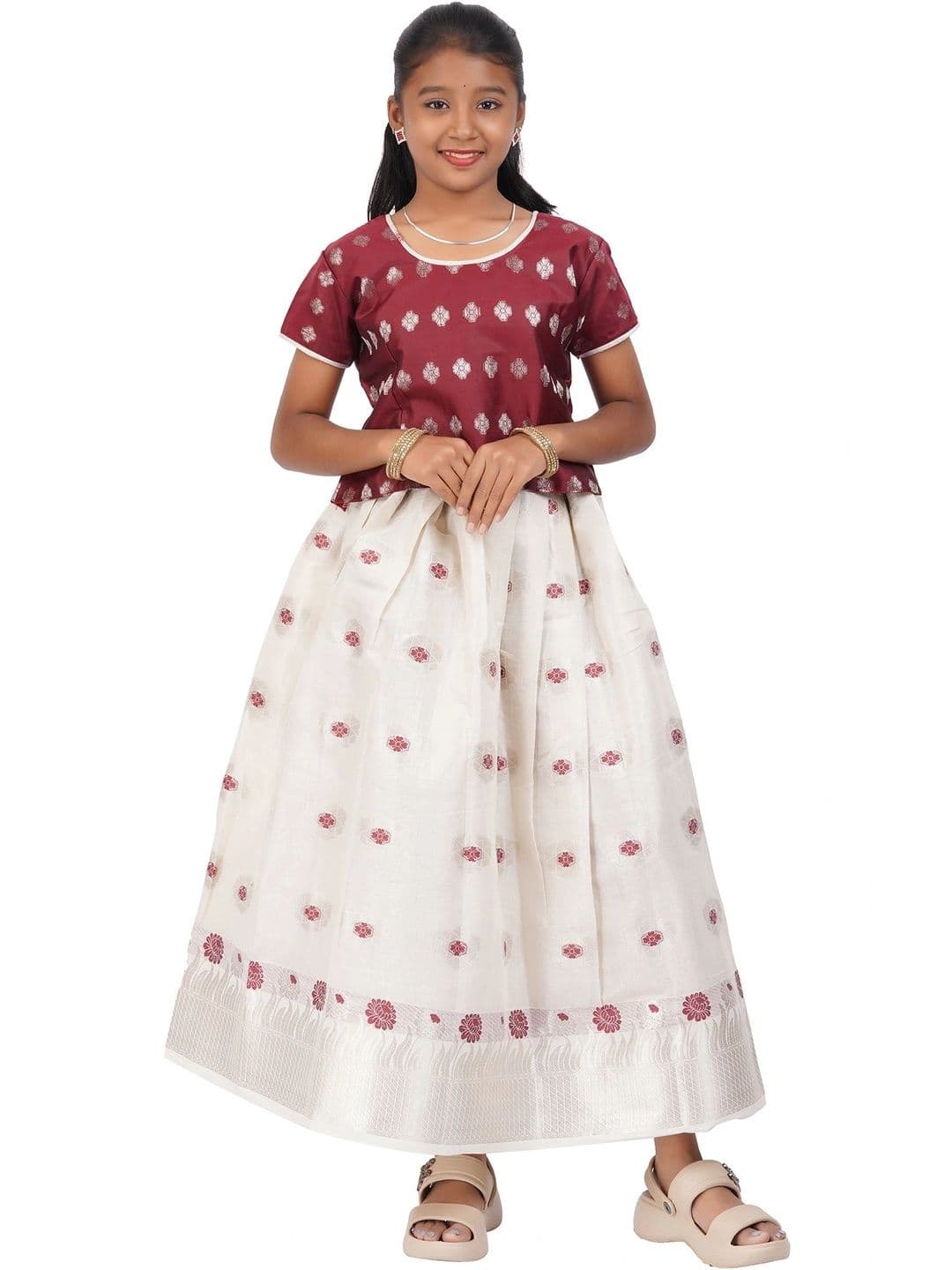 SKV ETHNIVERSE Girls Ready to Wear Lehenga & - view 1